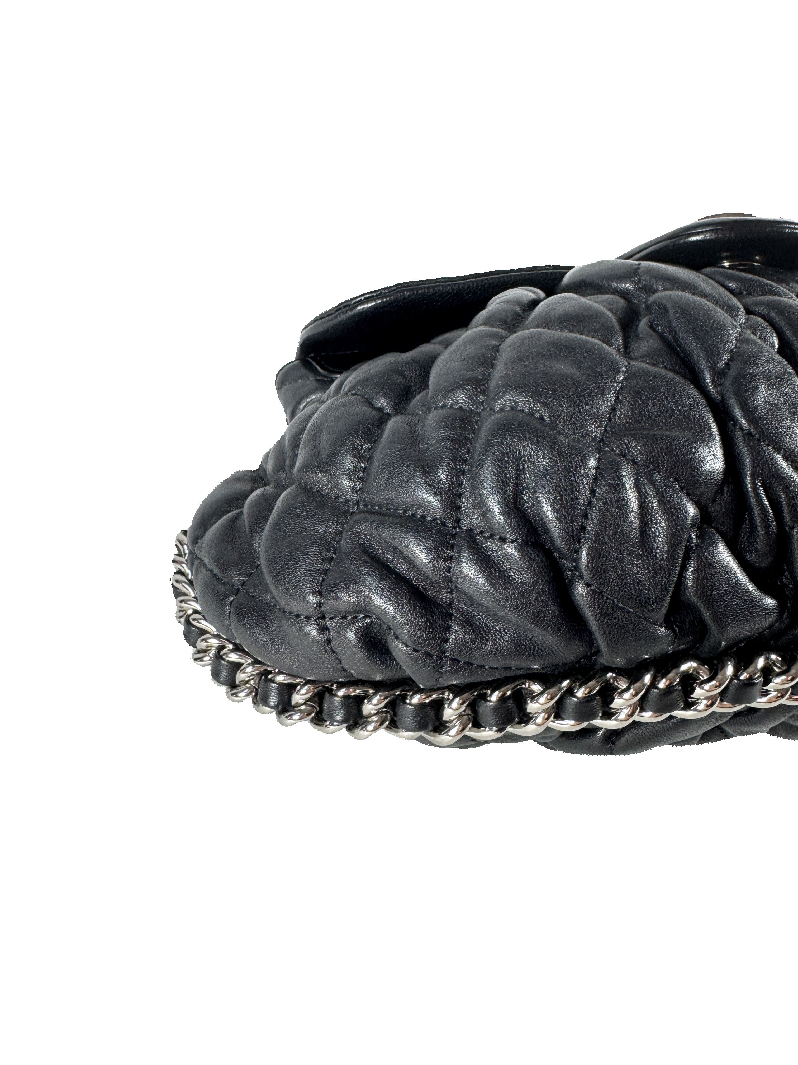 Chanel black quilted leather chain around crossbody 1651018