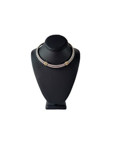 David Yurman sterling silver 14k gold double cable necklace