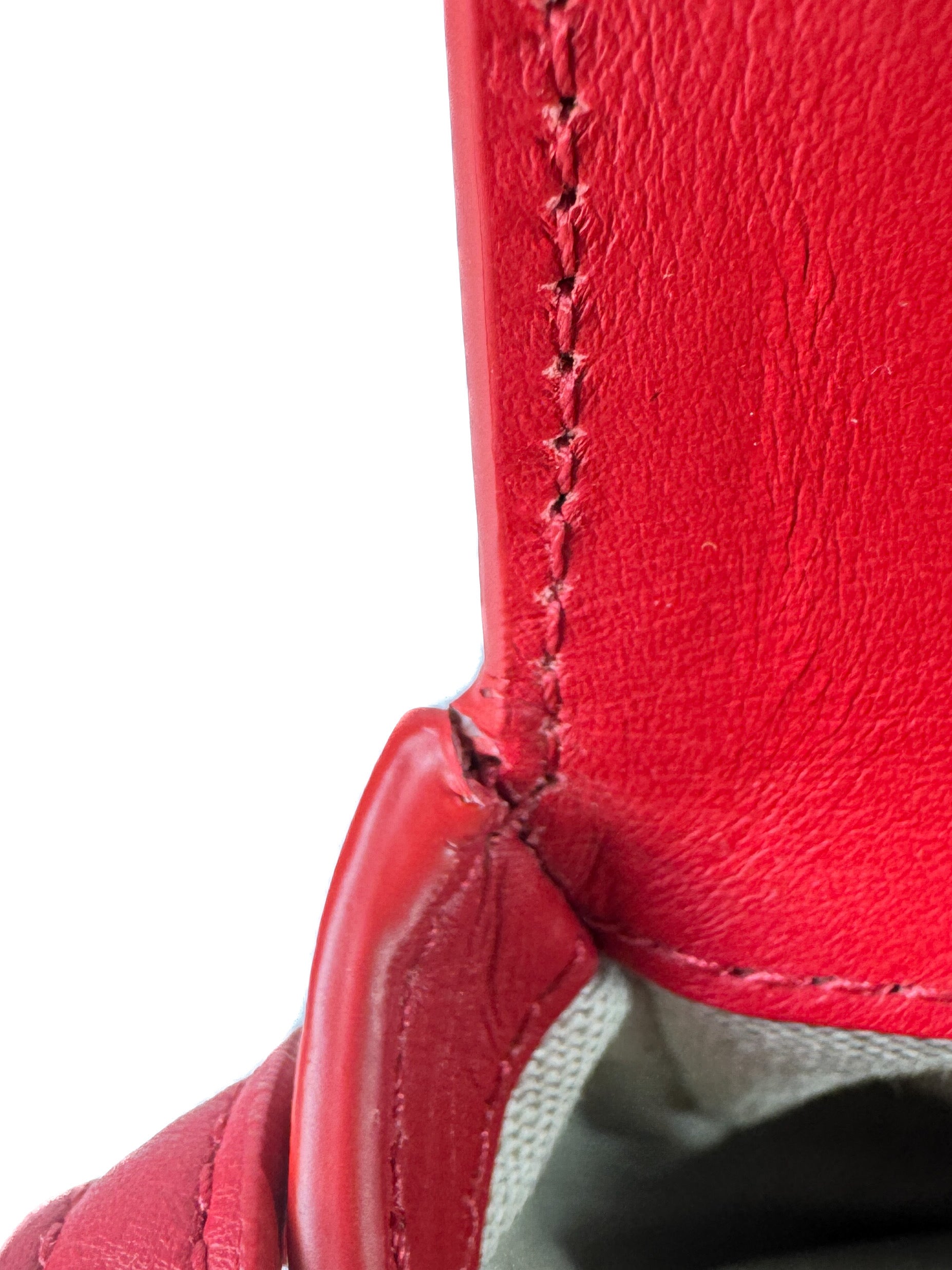 Mansur Gavriel red leather Mini Saddle crossbody