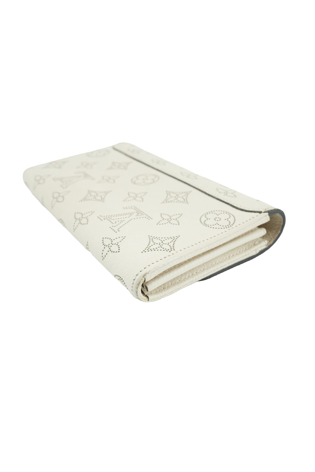 Louis Vuitton white Mahina leather Iris wallet TN5104