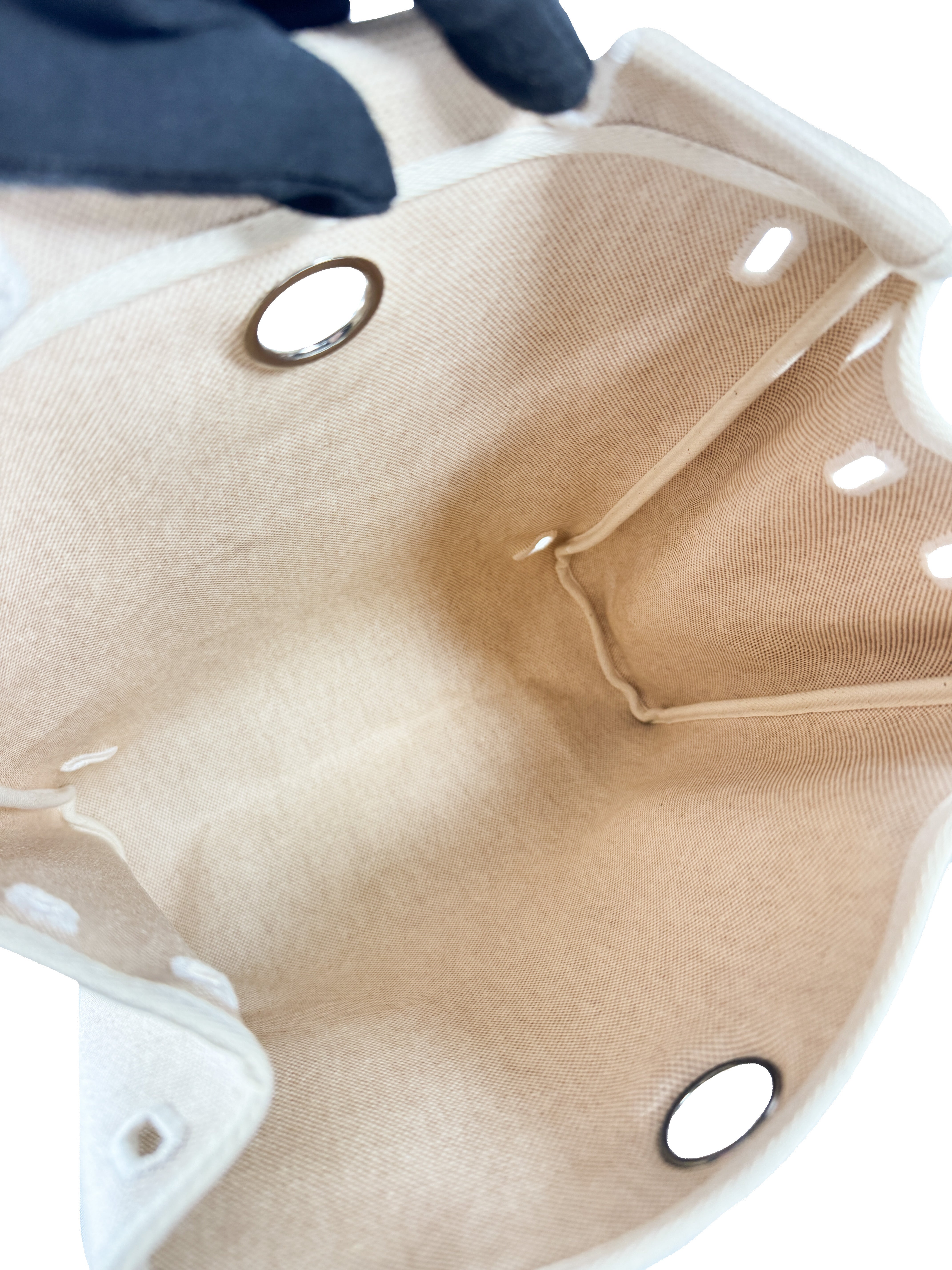 Hermès herbag toile backpack w/ large shell (square E, 2001)