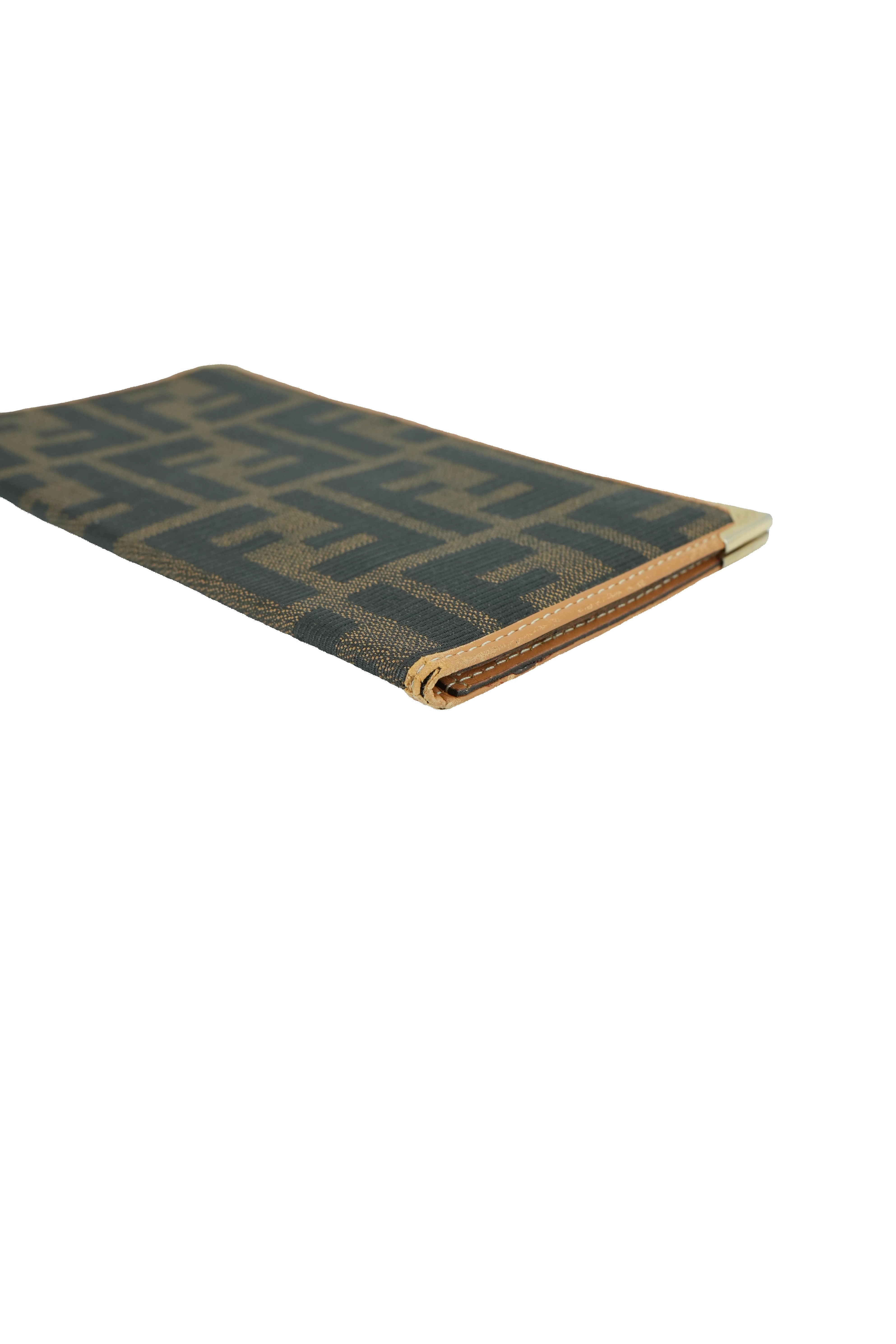Fendi vintage Zucca coated canvas bill wallet