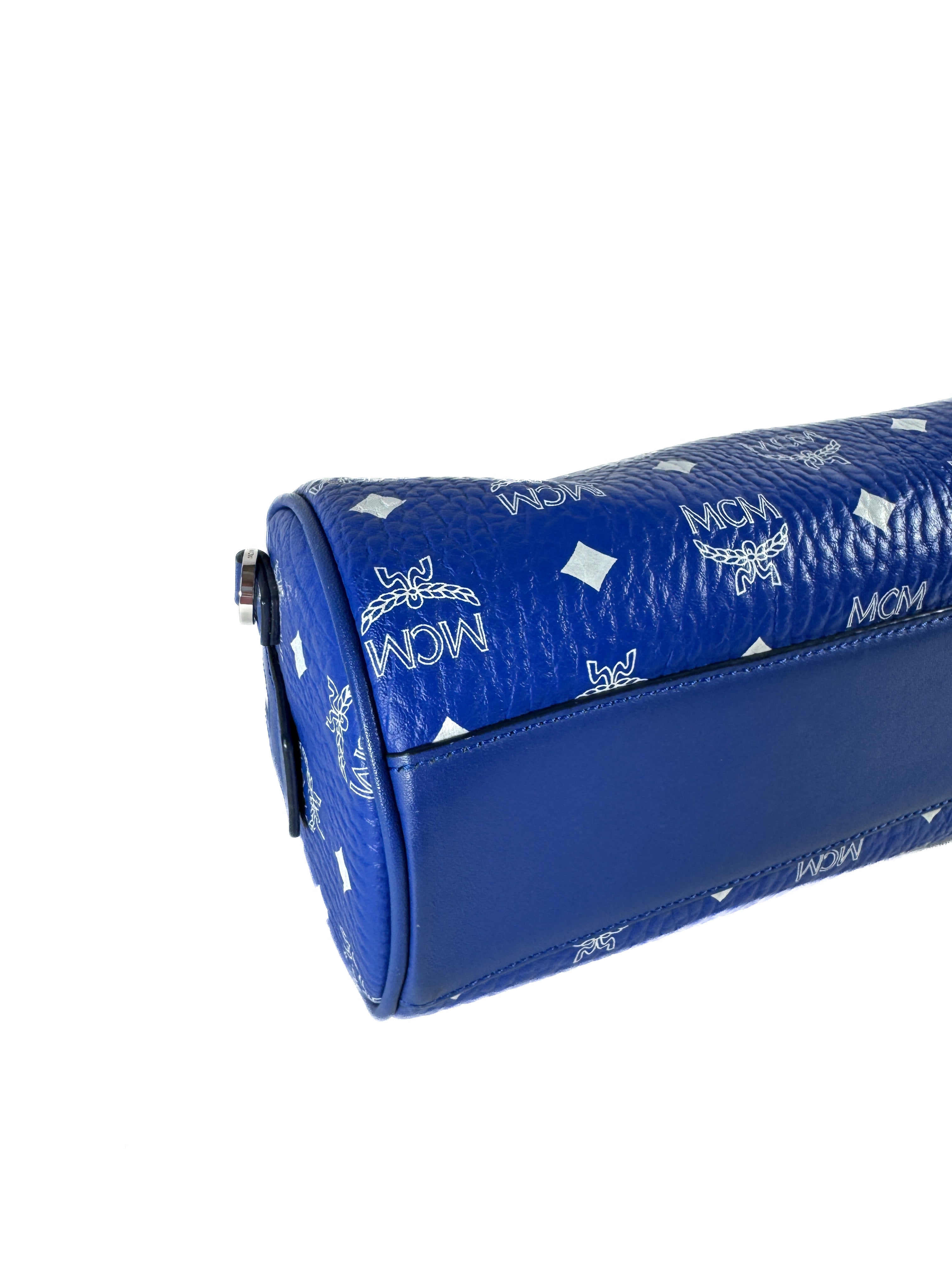 MCM blue Ottomar toiletry bag