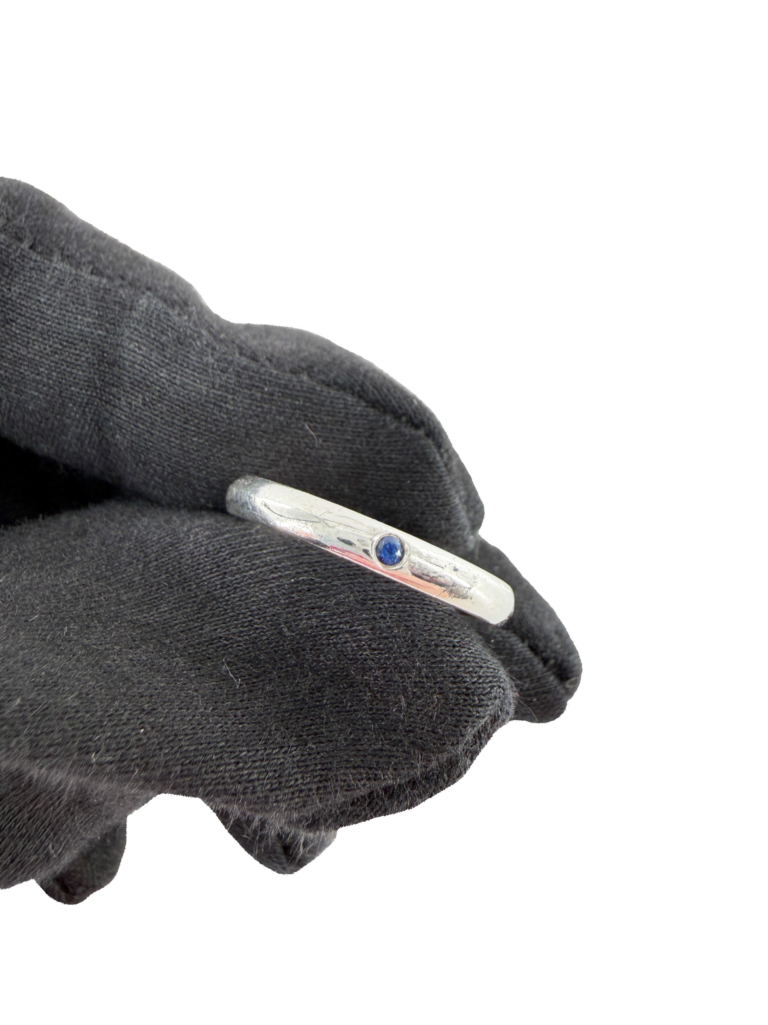 Tiffany & Co sterling silver sapphire band ring