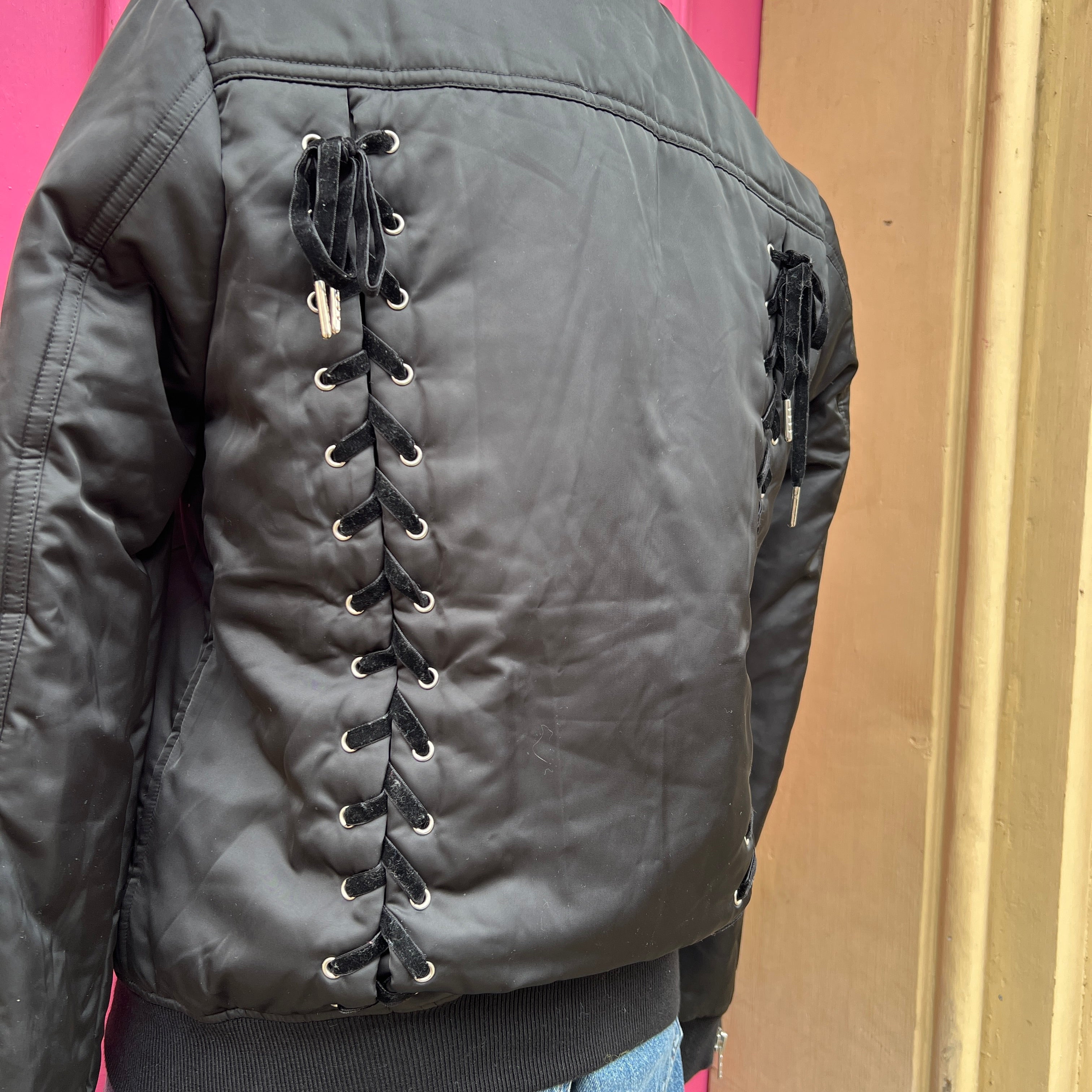 Pam & Gela black lace up jacket size M