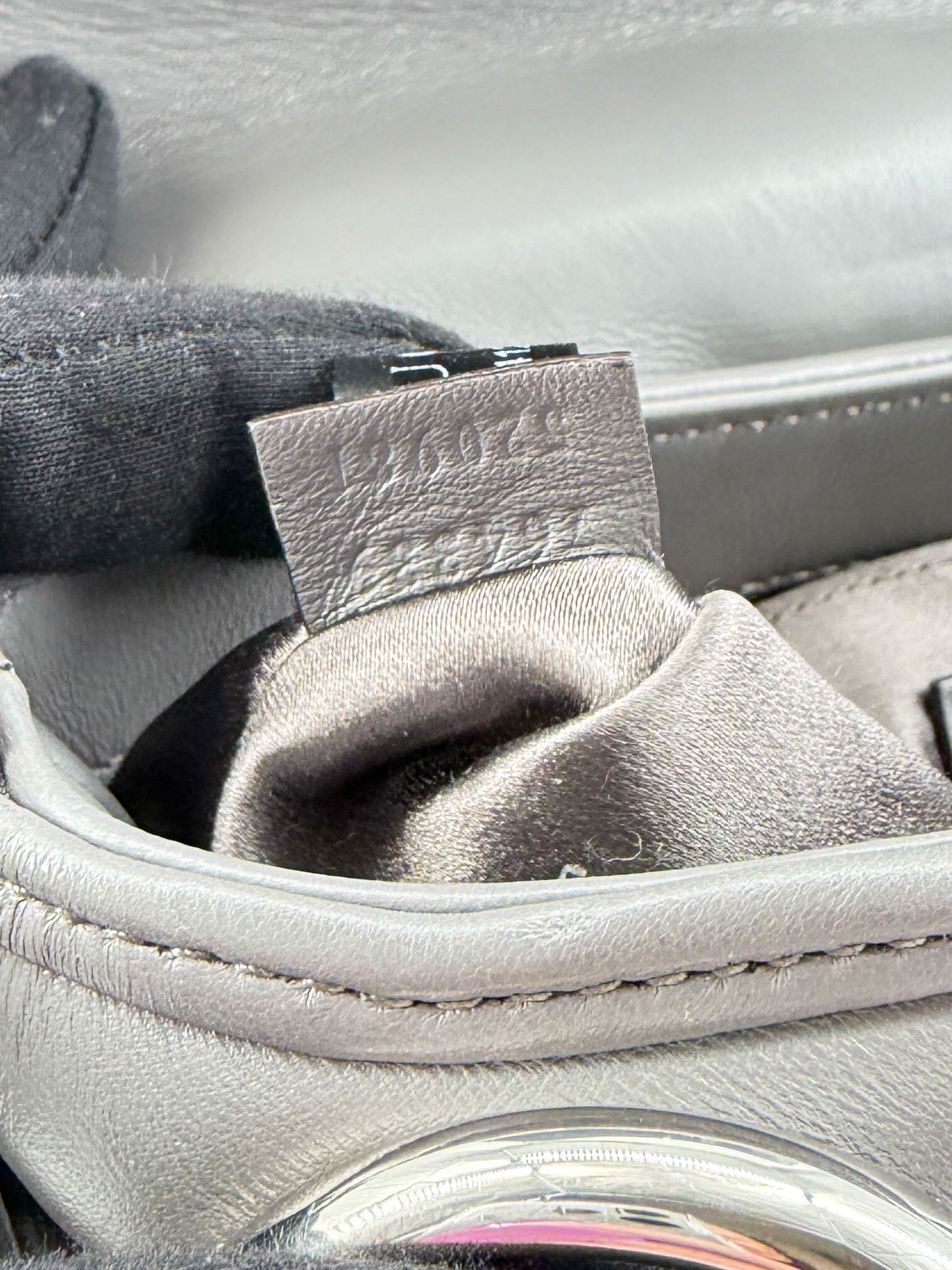 Gucci gray leather small Horsebit chain shoulder bag 764339 520981