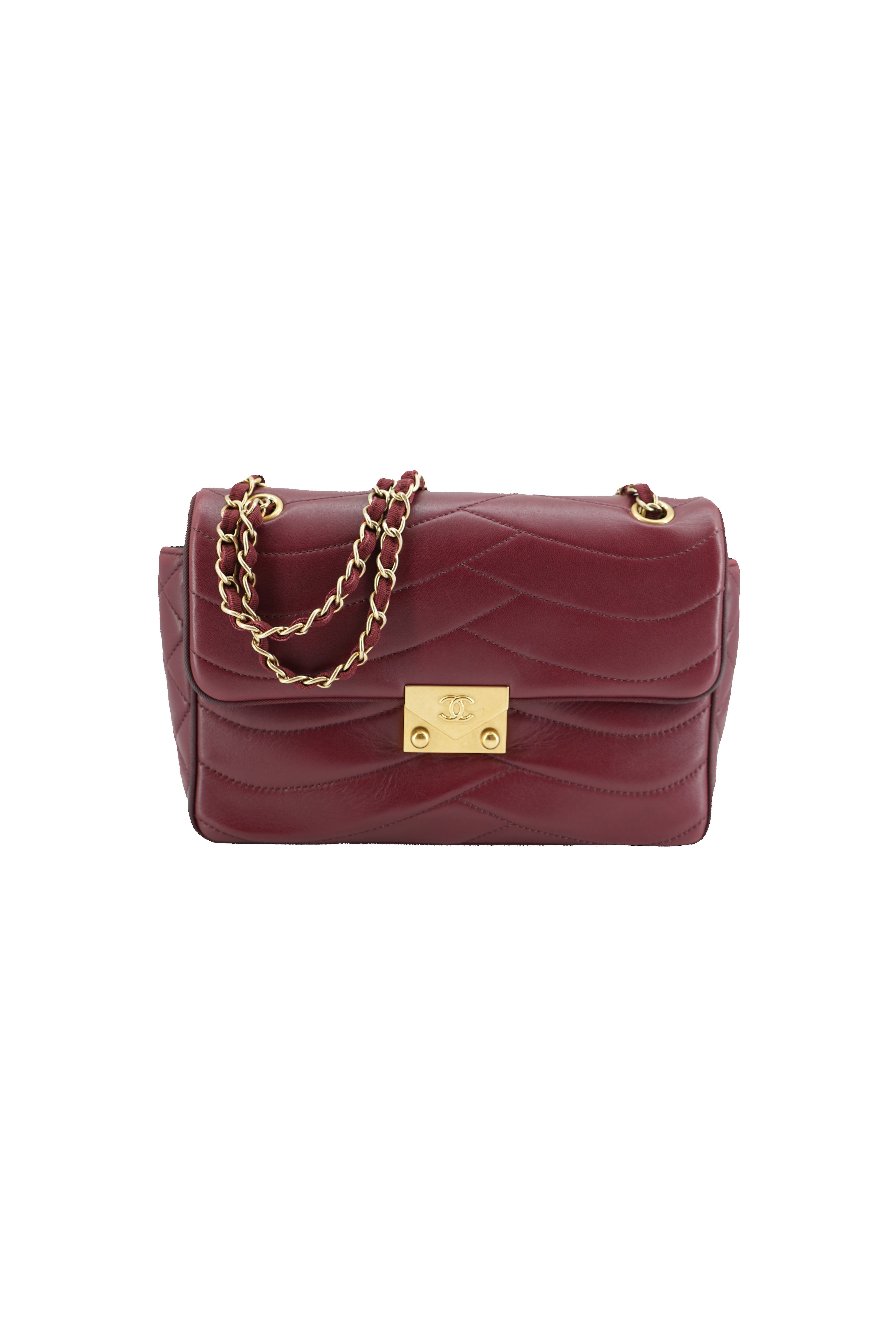 Chanel dark red Pagoda flap bag 22139878