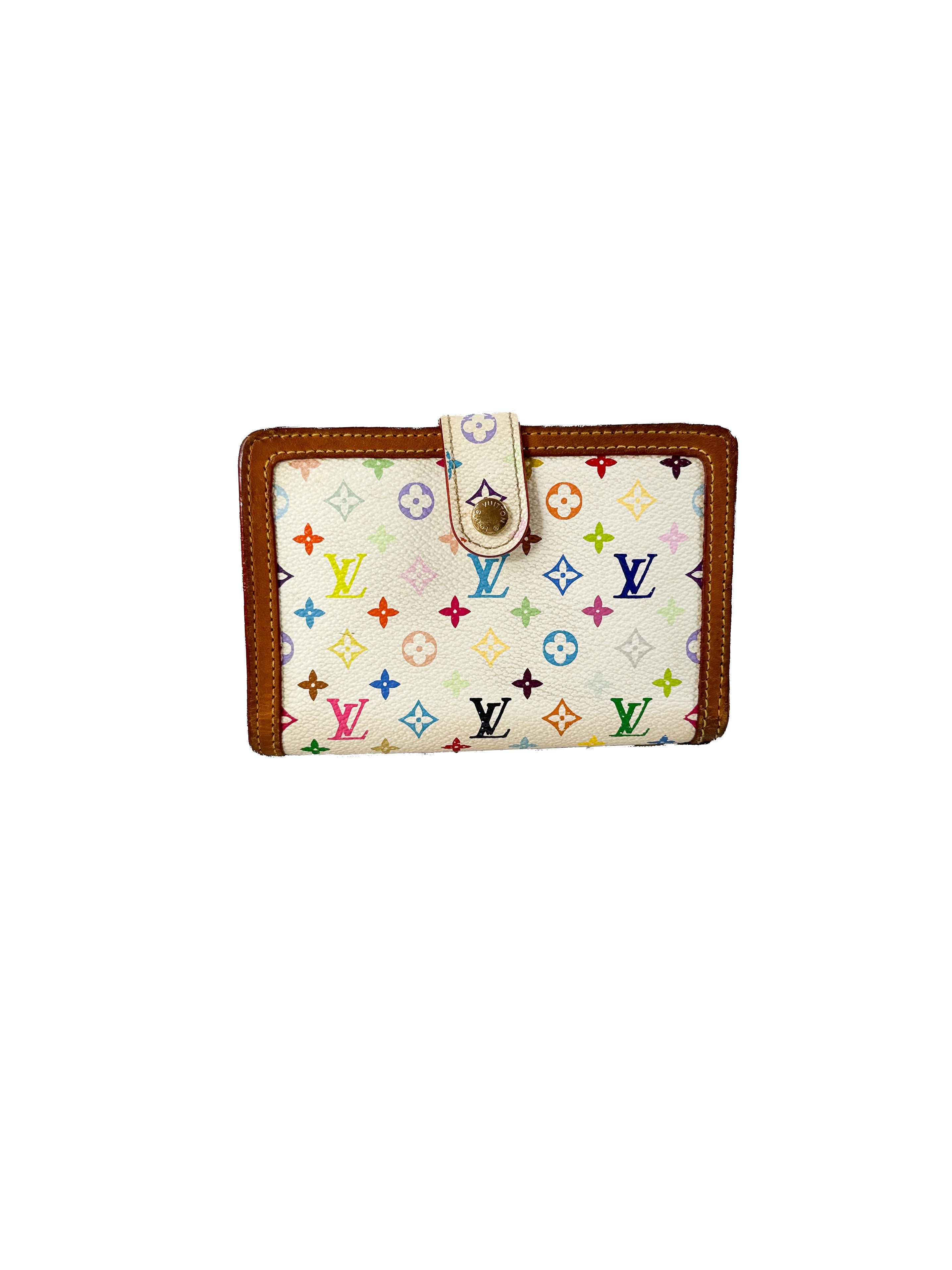 Louis Vuitton white multicolor Portefeuille Viennos wallet TH0045