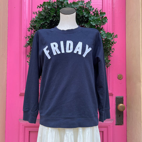 J. Crew navy Friday pullover size L