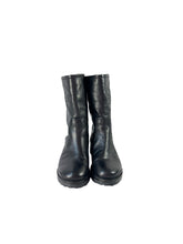 Christian Dior black leather CD boots size 38.5. CL0615