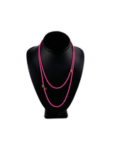 David Yurman DY hot pink Bel Aire color box chain necklace