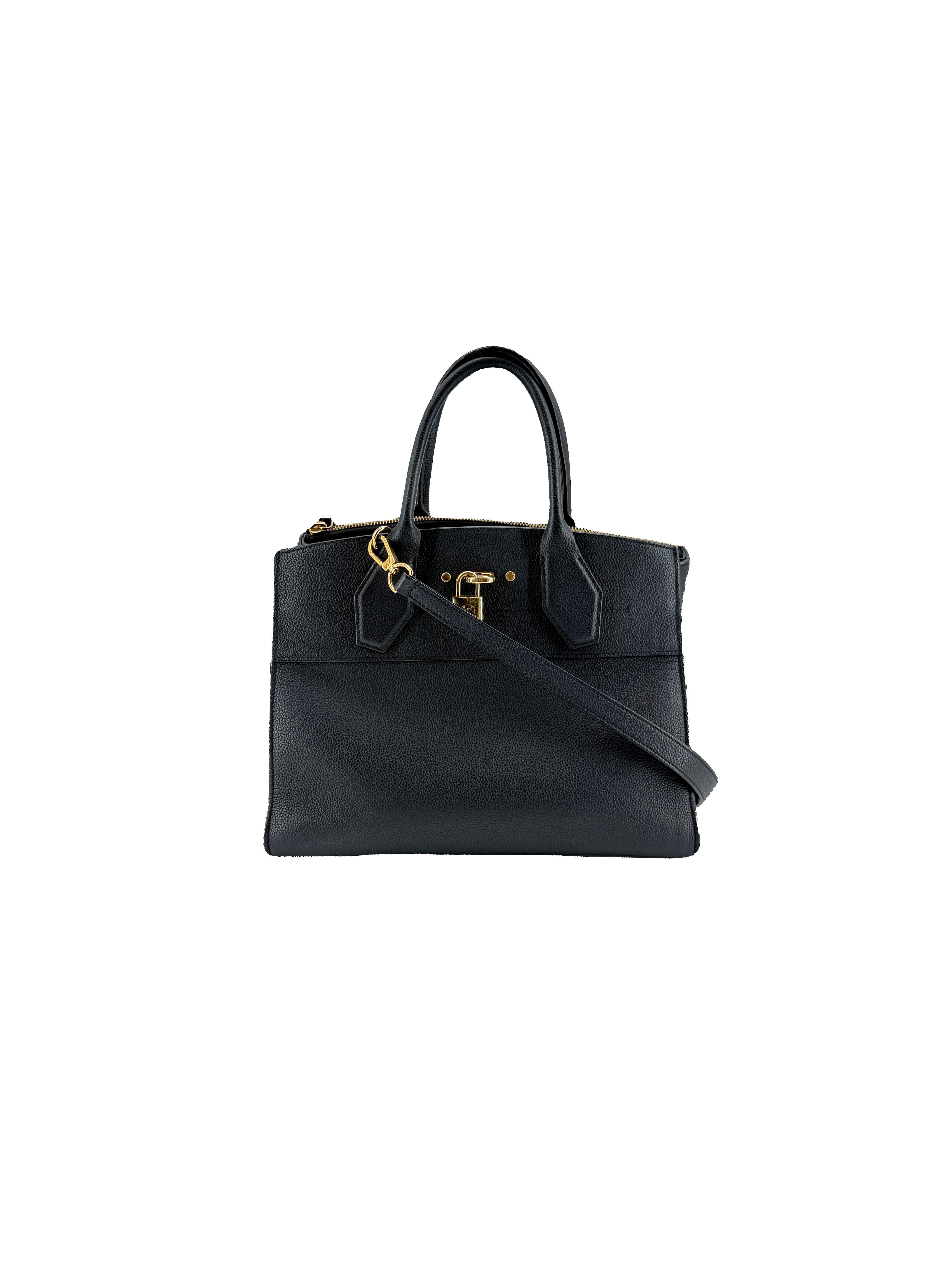Louis Vuitton black leather City Steamer MM