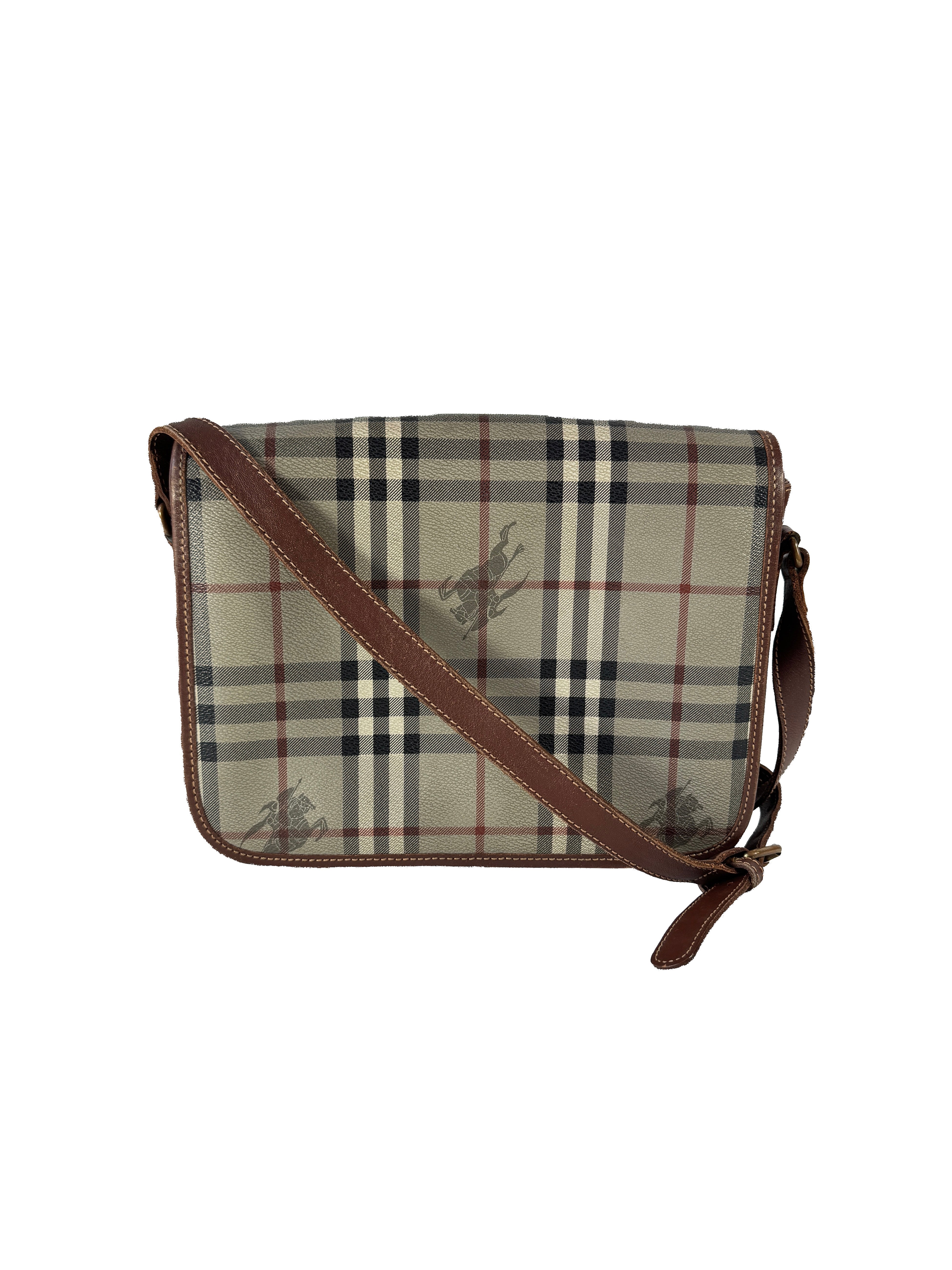 Burberry gray check vintage crossbody