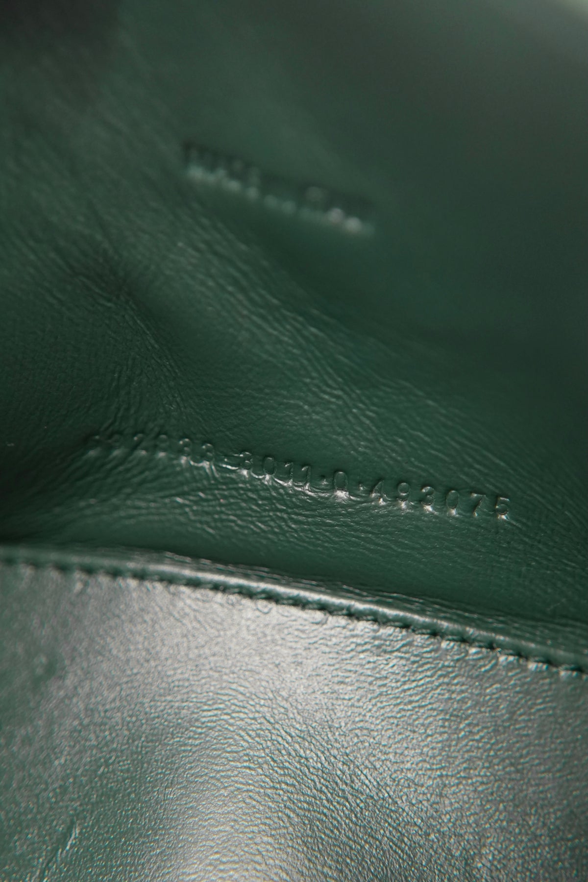 Balenciaga green croc embossed hourglass XS 493075
