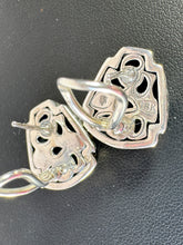 John Hardy sterling silver 18k gold leaf Ayu dot collection earrings