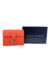 Ralph Lauren orange/green leather Ricky card holder