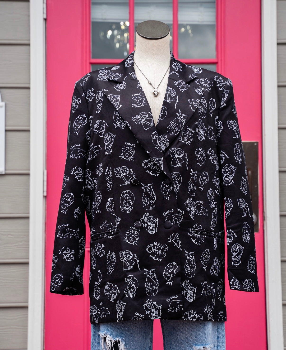 Lala. horoscopes long blazer size S NWT