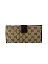 Gucci brown monogram metal bar wallet 112715-2149