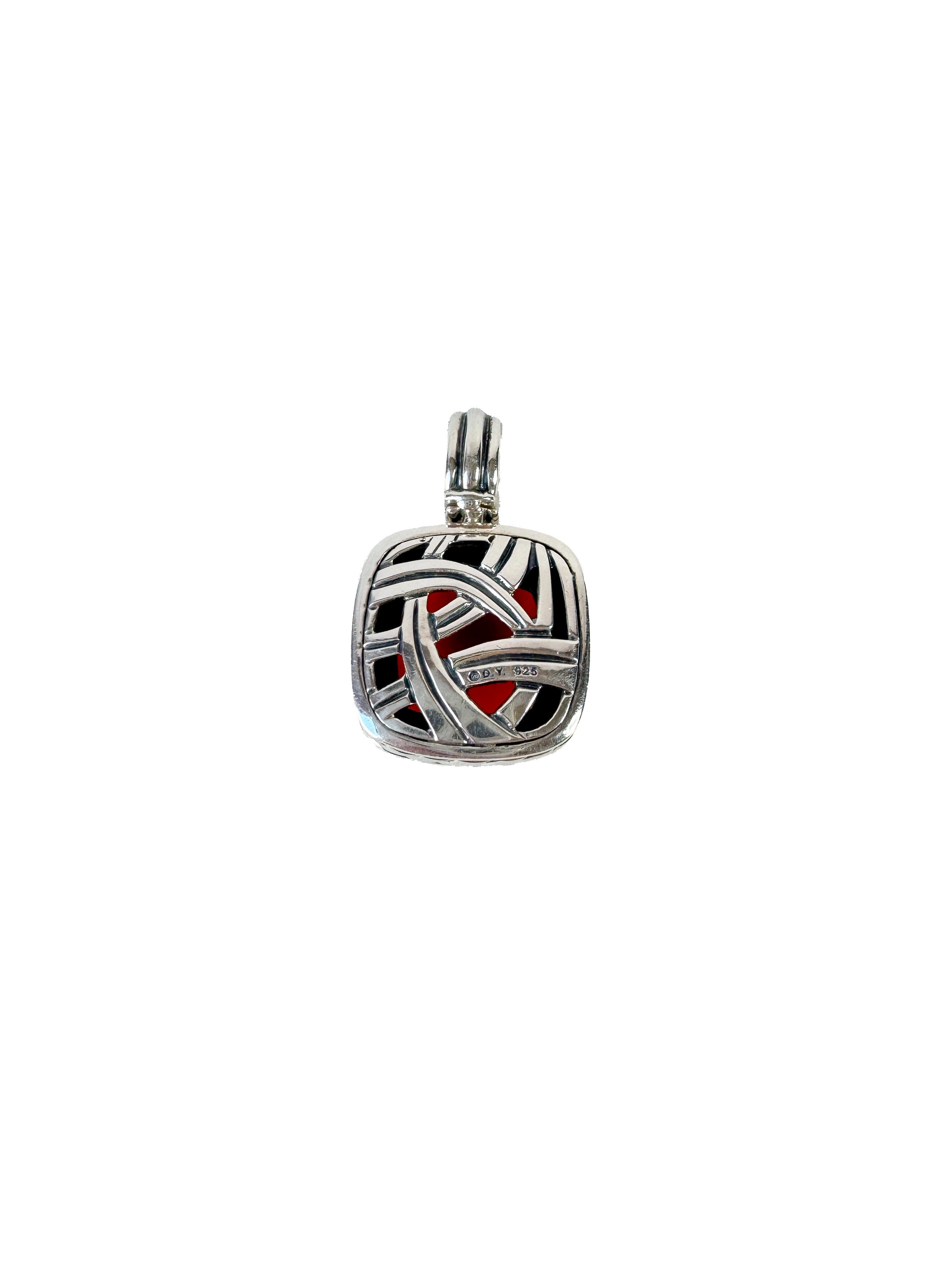 David Yurman sterling silver Carnelian pendant