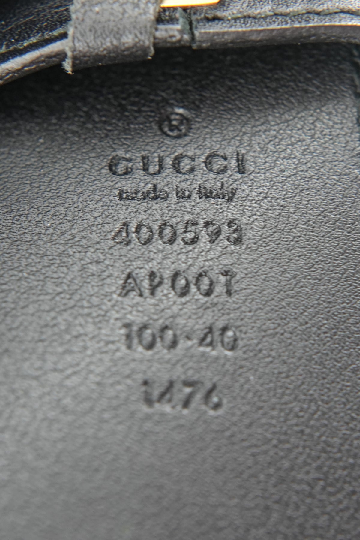 Gucci black leather GG Marmont Belt size 100
