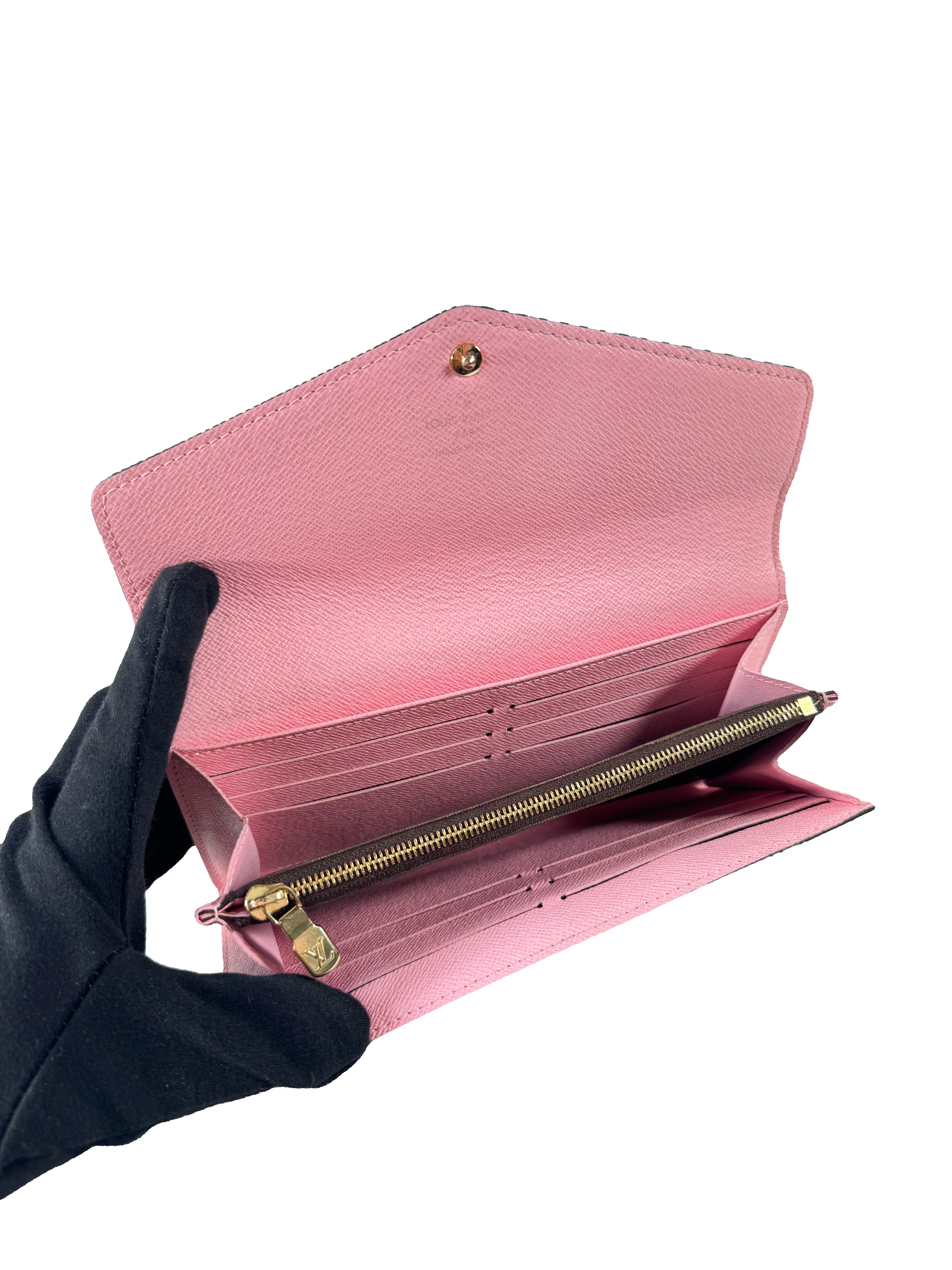 Louis Vuitton damier ebene studded Sarah wallet (NFC)