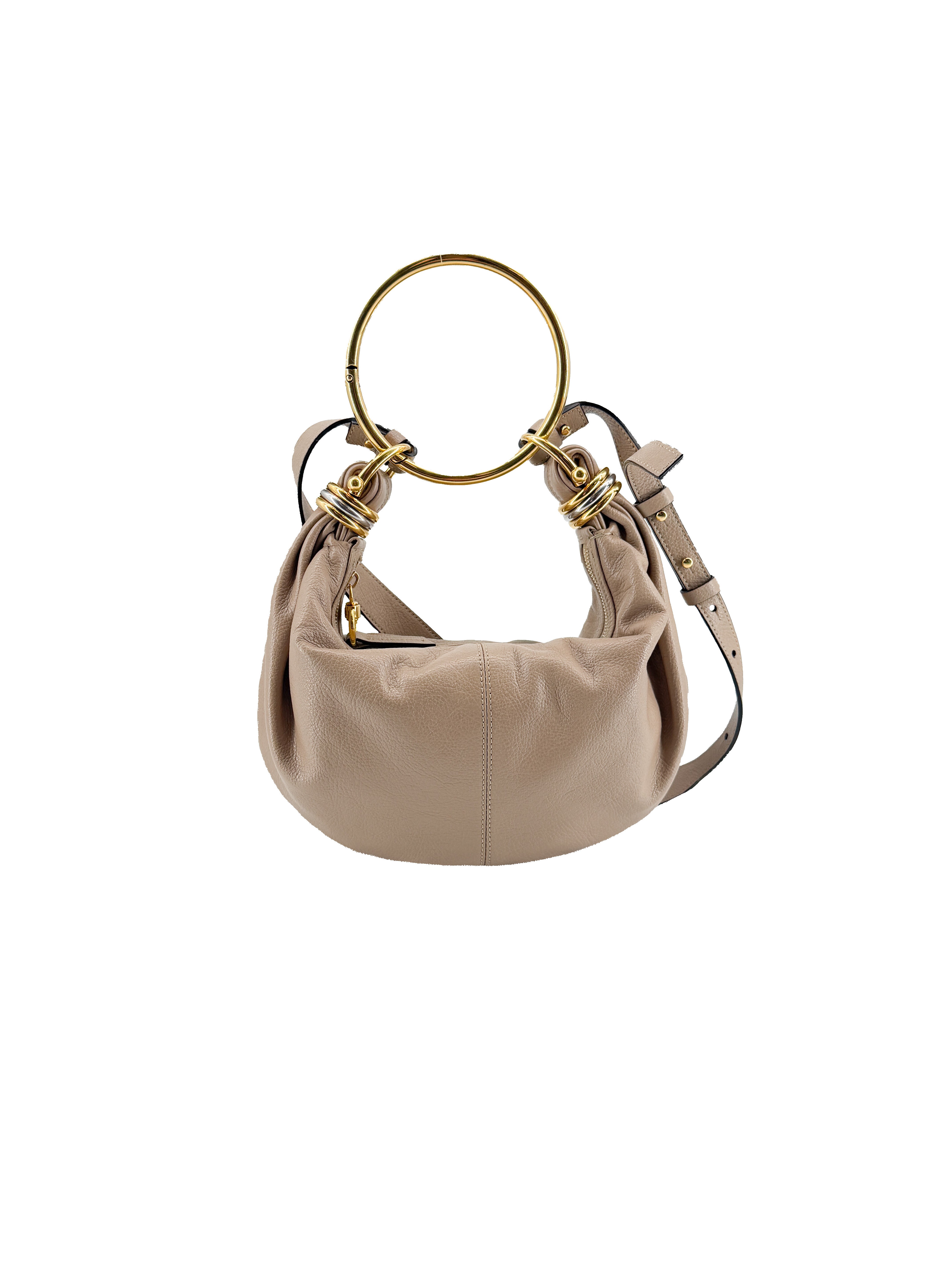 Chloé taupe leather small bracelet bag F0TNV8