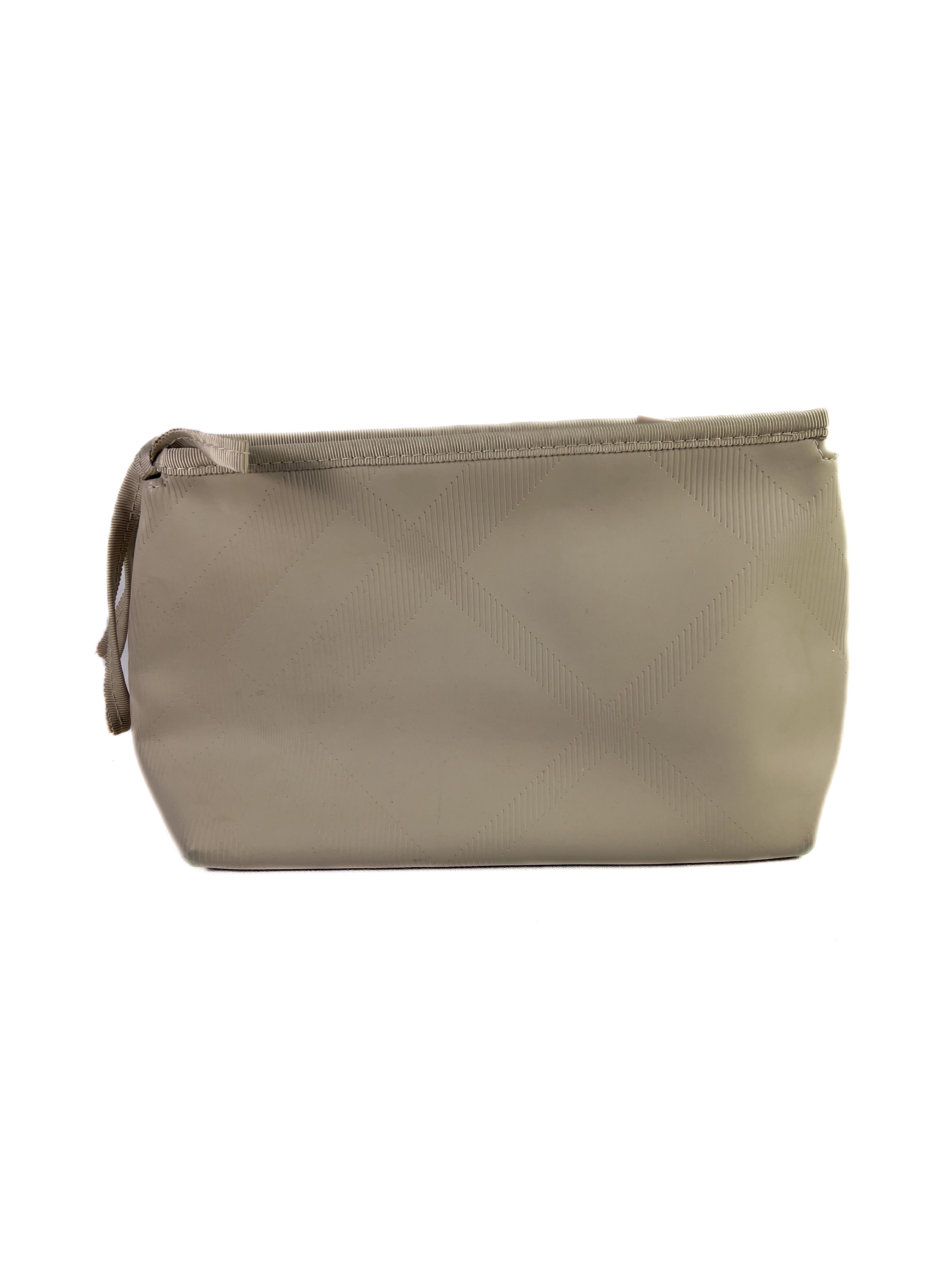 Burberry gray/beige zip pouch