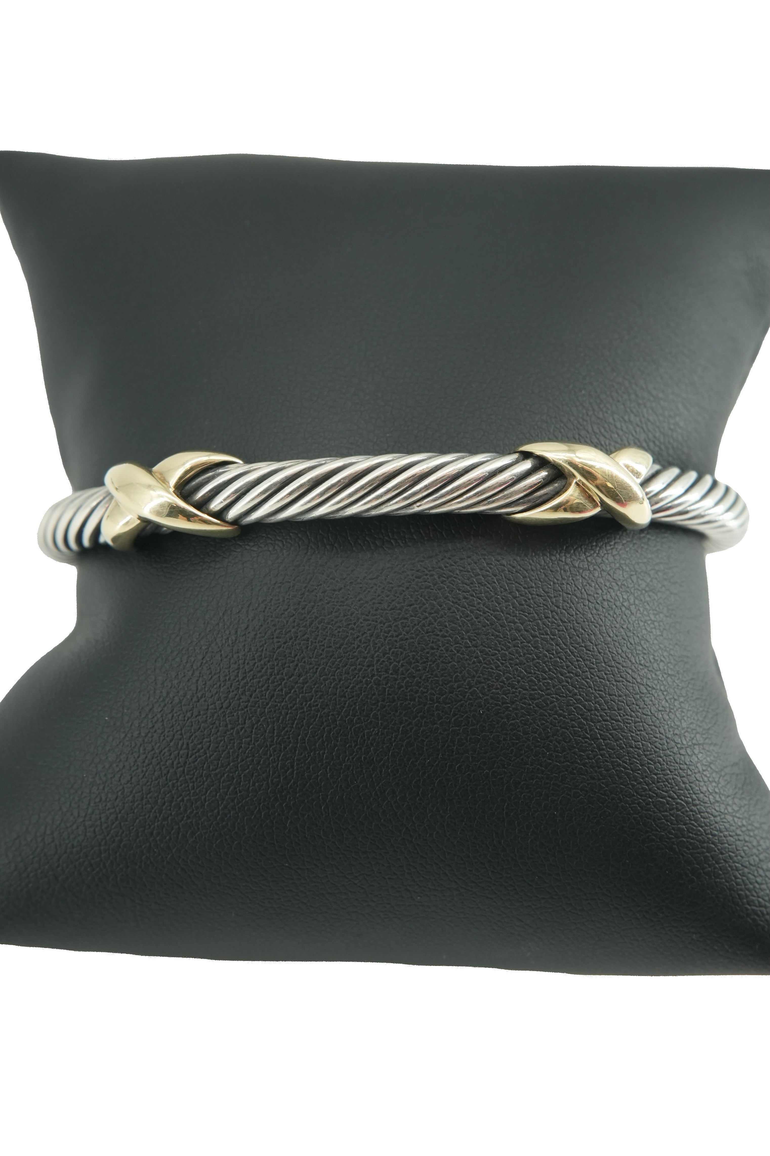David Yurman sterling silver double X station bracelet