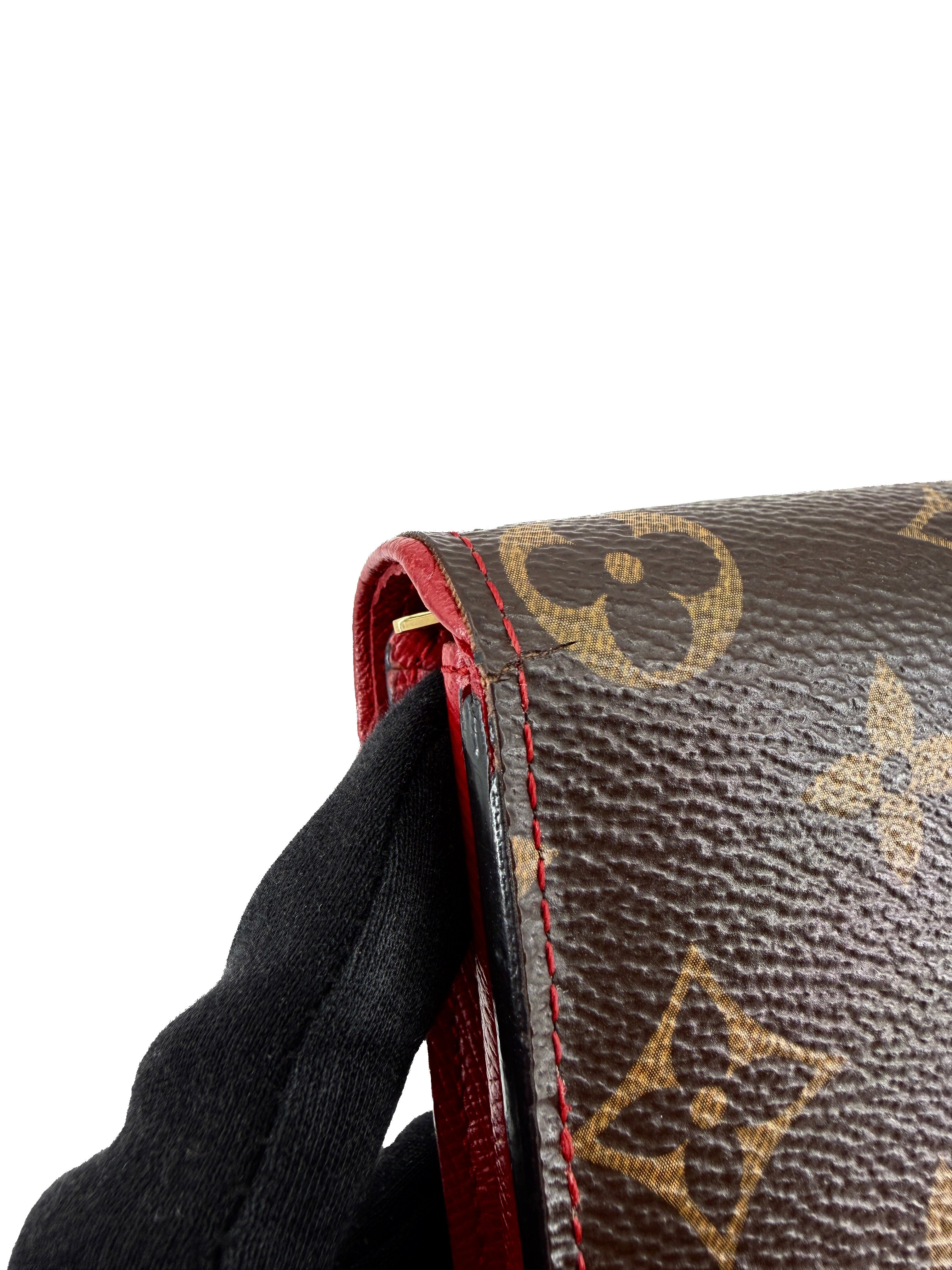 Louis Vuitton monogram red Retiro Sarah wallet BOX *as is*
