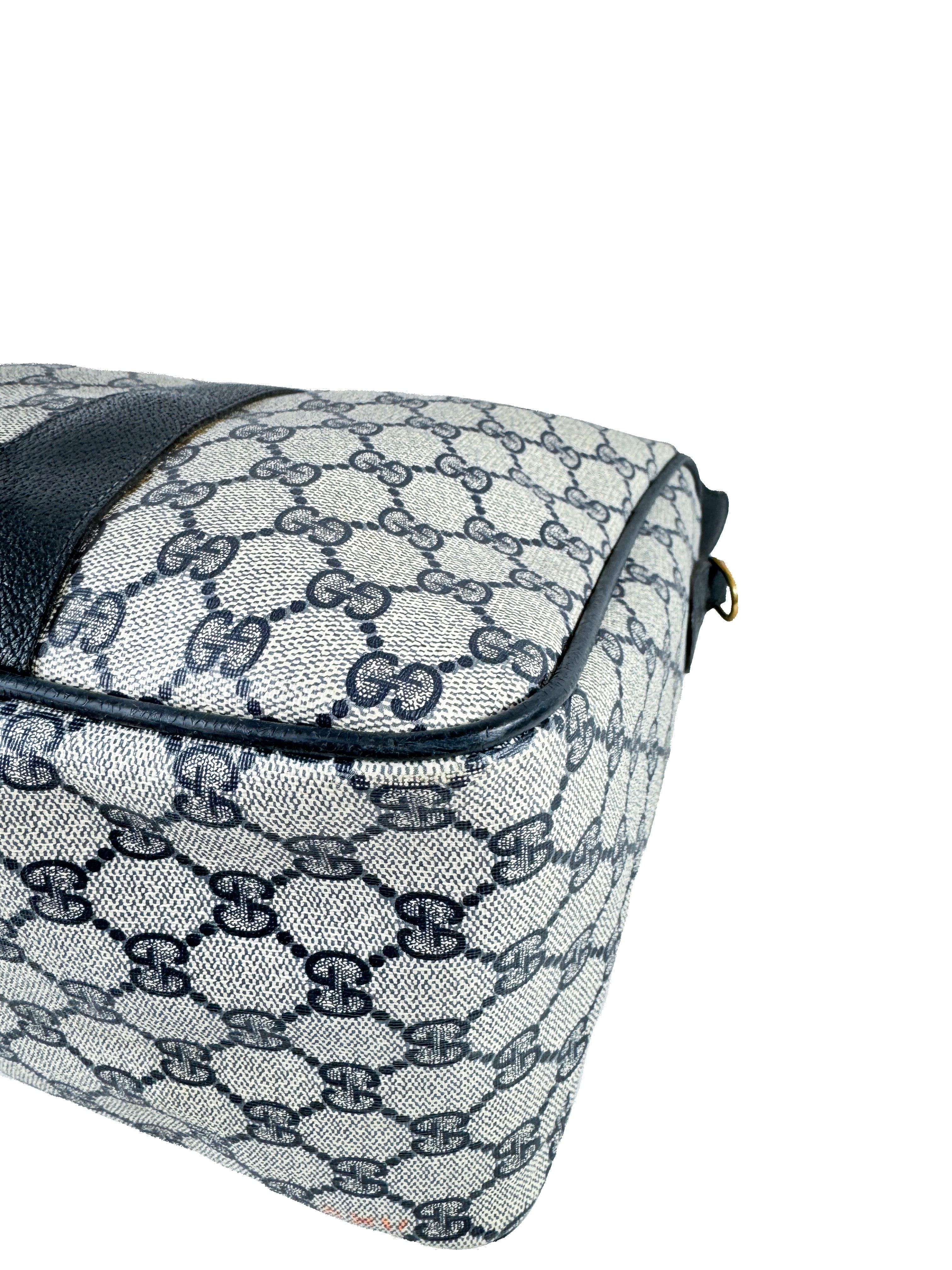 Gucci navy sherry line boston bag 3902041