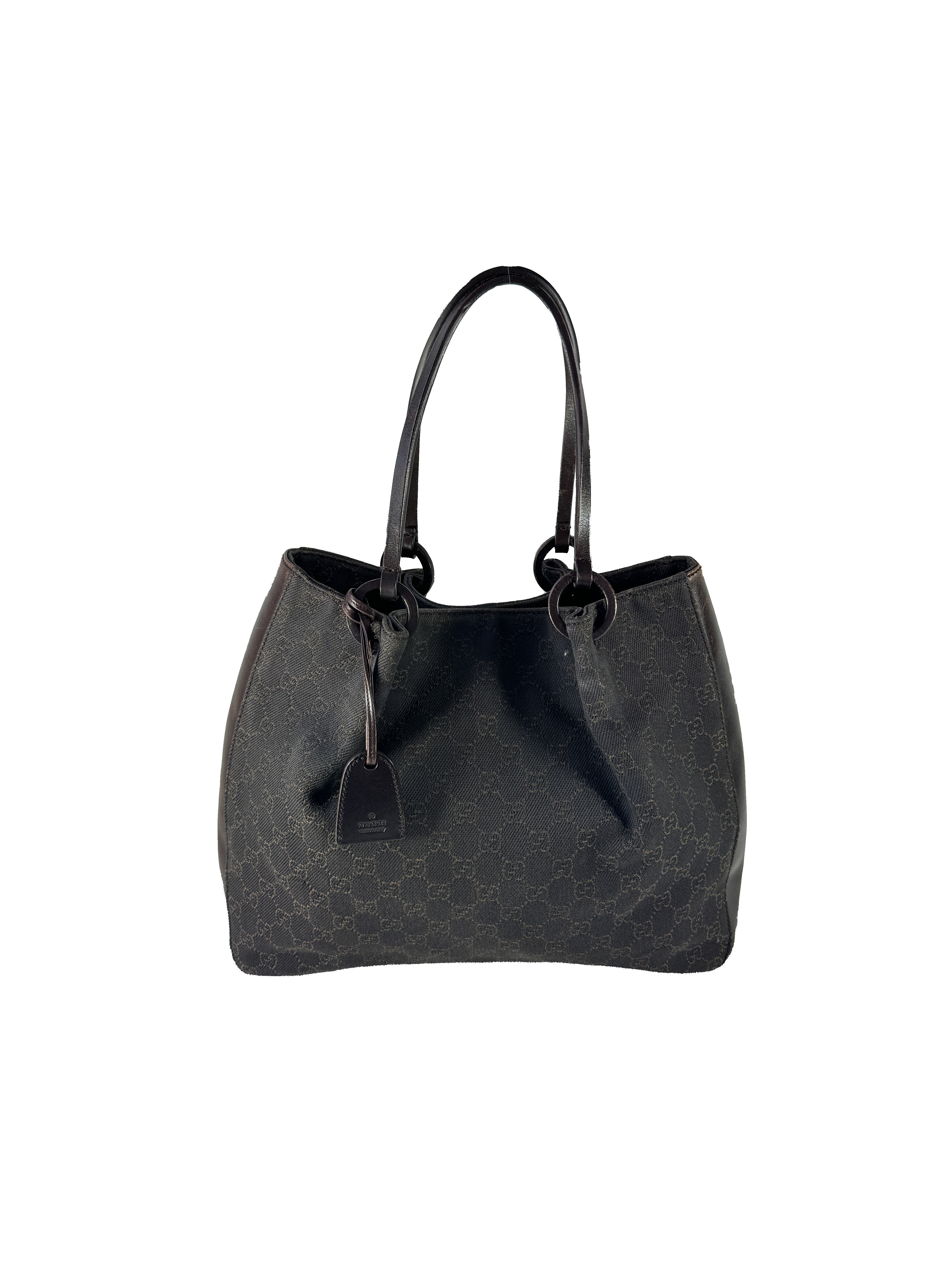 Gucci brown signature canvas tote 101920213048