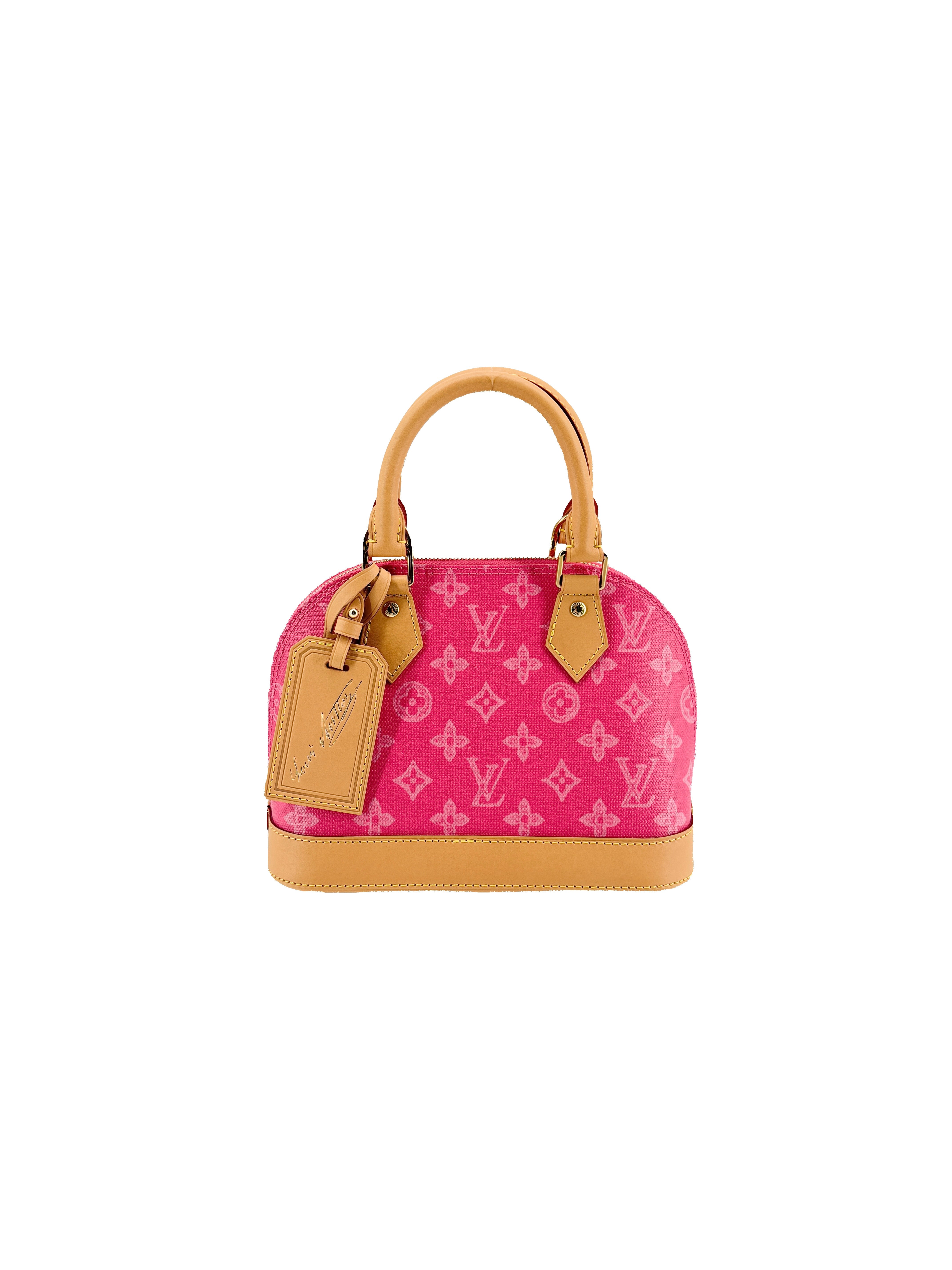 Louis Vuitton monogram Origine Alma BB rose ruban NFC
