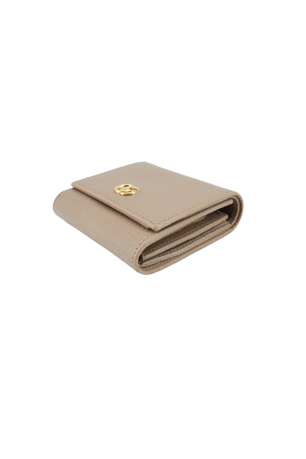 Gucci beige Marmont compact wallet 598587-0416