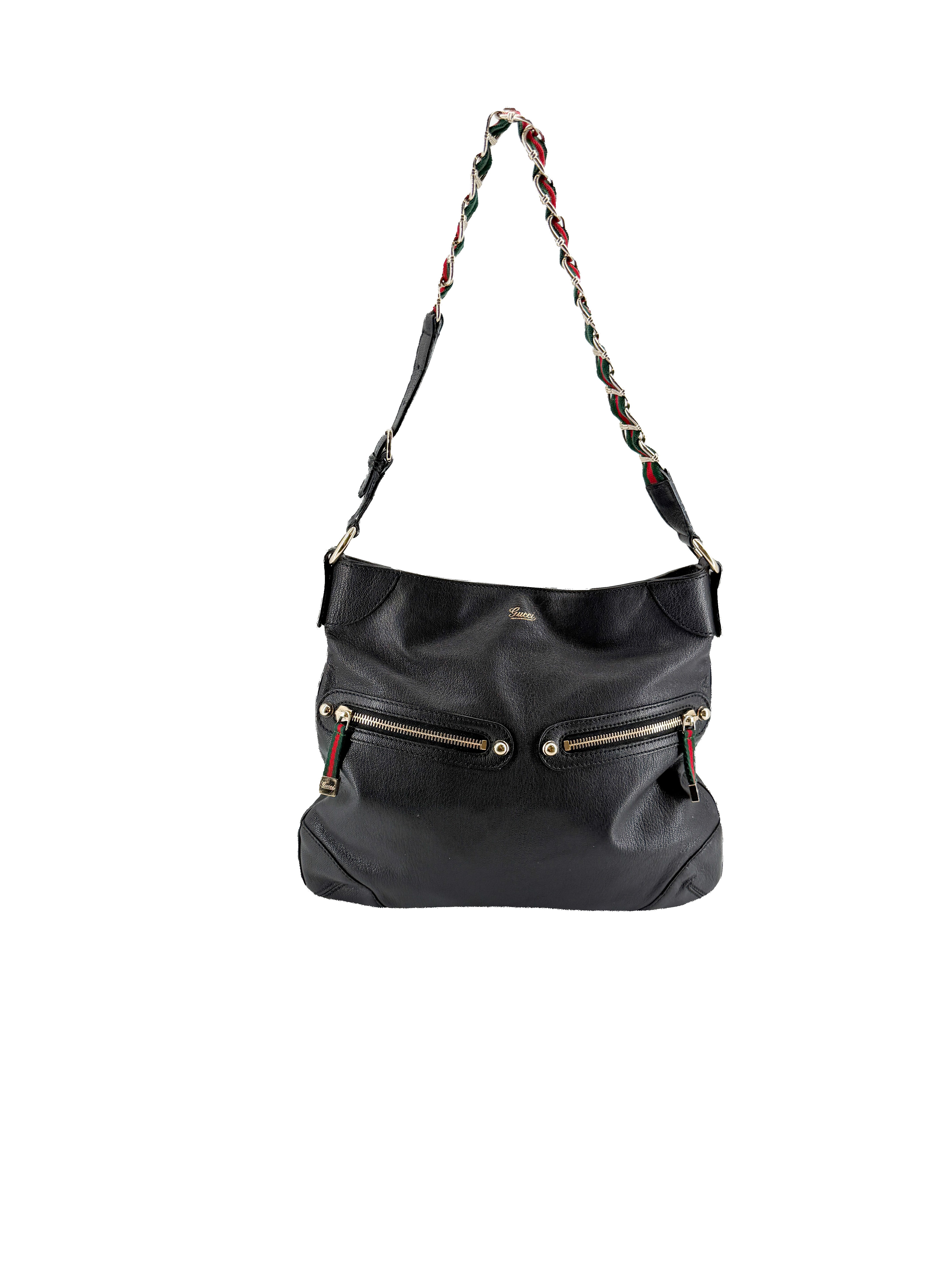 Gucci black leather Princy Chain hobo bag 154392 204992