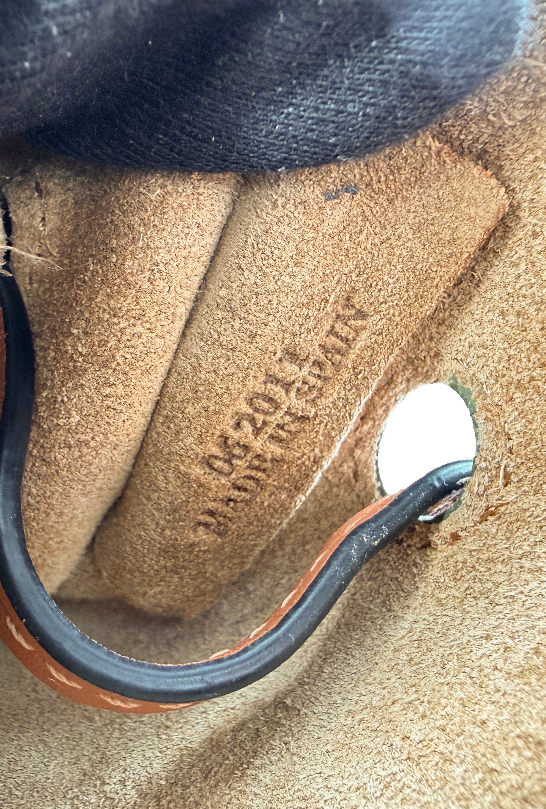 Loewe blue, green colorblock Horseshoe bag 062011