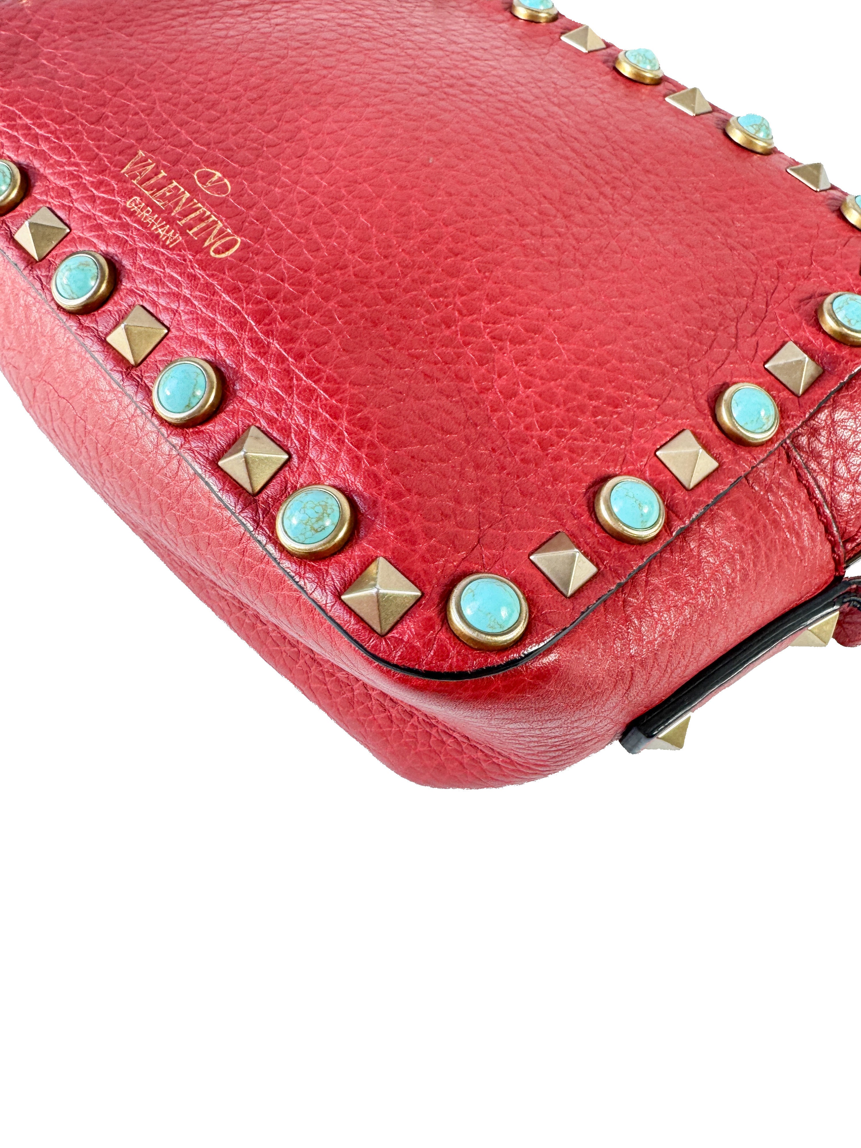 Valentino Garavani red rockstud crossbody BG-L809V012