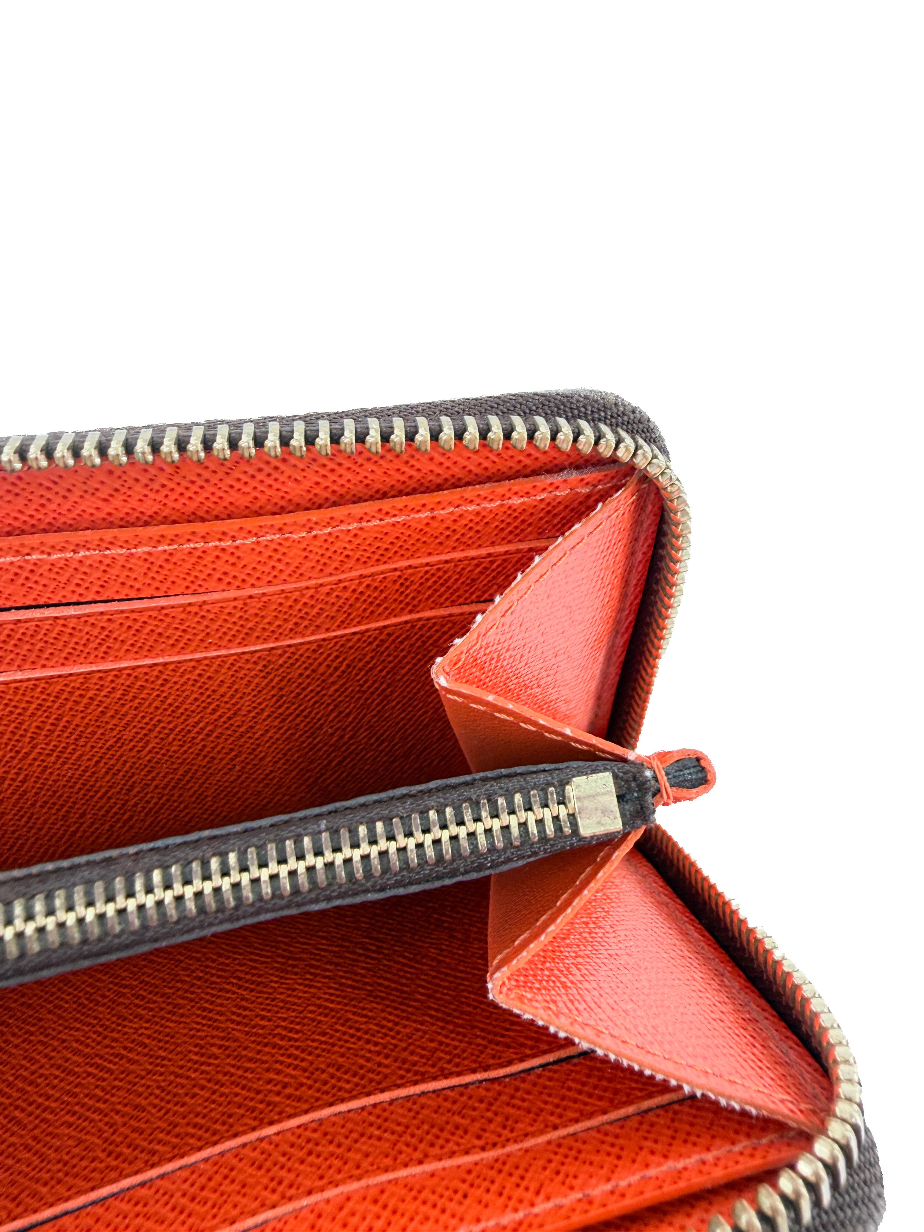 Louis Vuitton monogram Clemence wallet orange MI1125