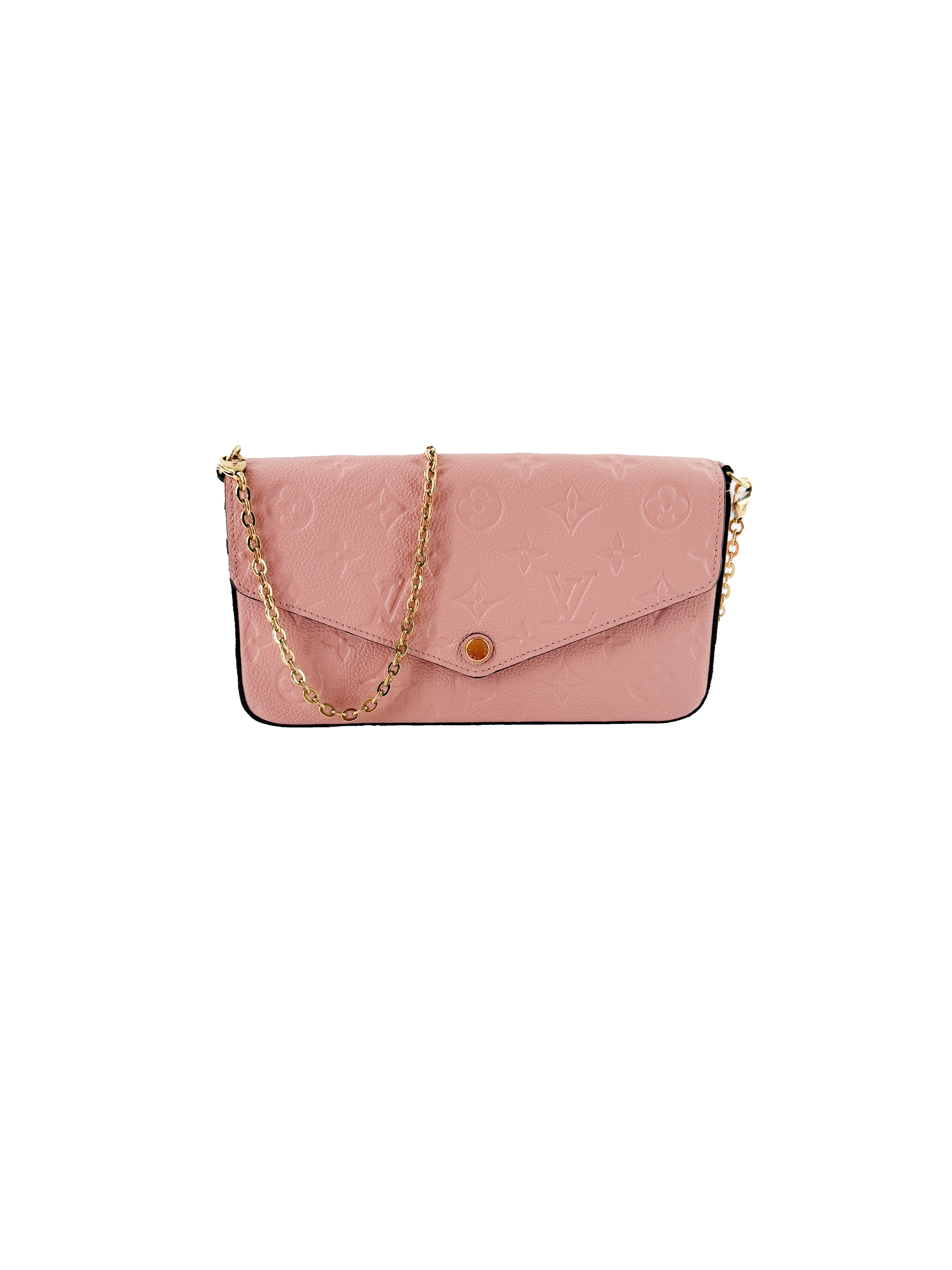 Louis Vuitton light pink empreinte leather Felicie pochette SP1260