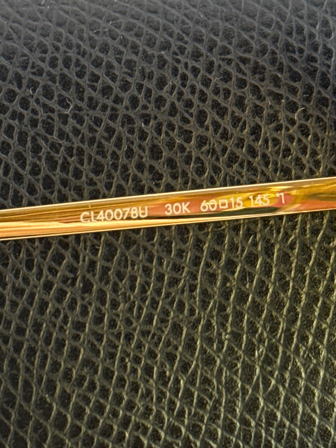 Celine gold metal oversized square sunglasses *case*