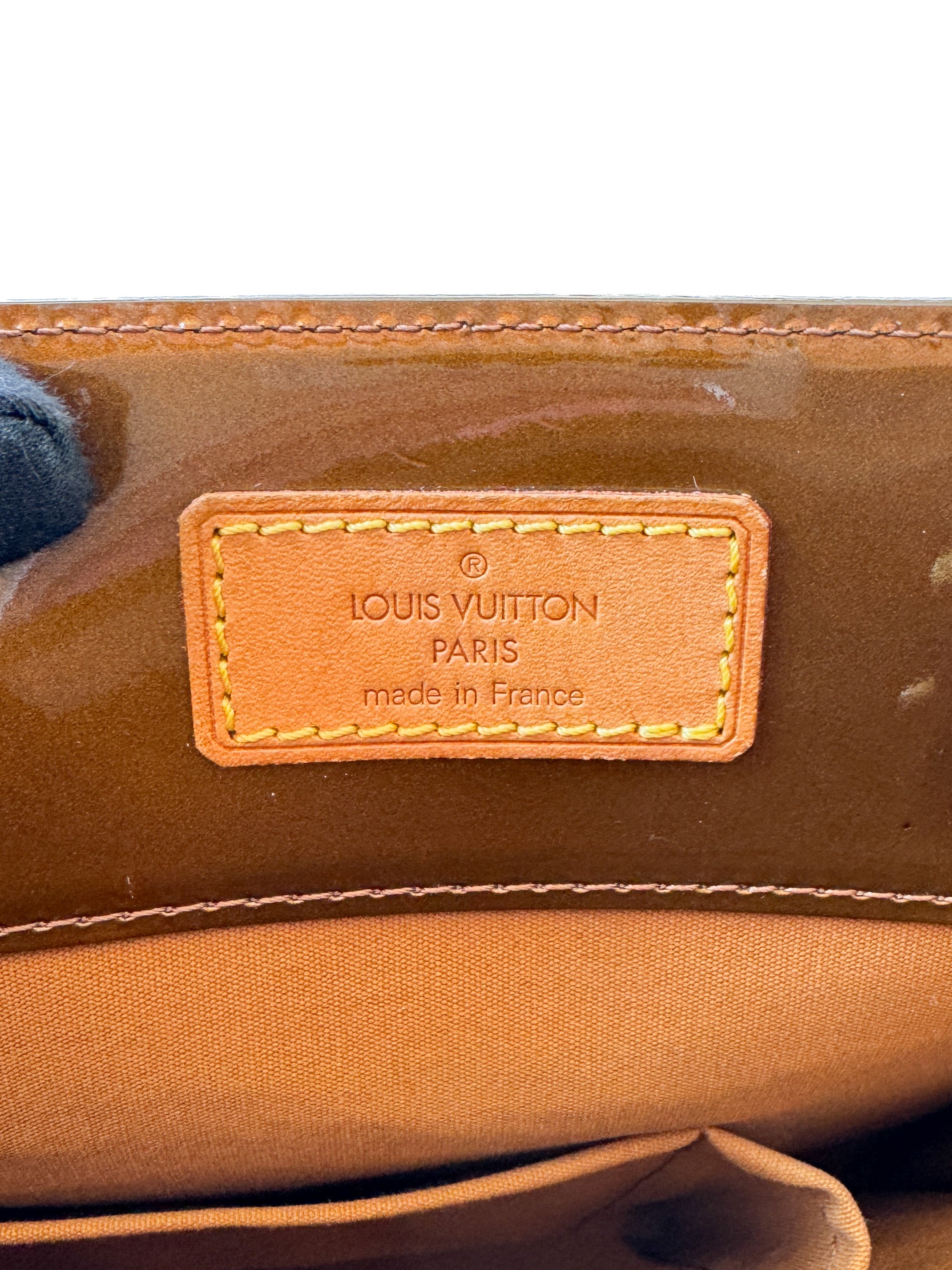 Louis Vuitton bronze vernis Reade MM tote