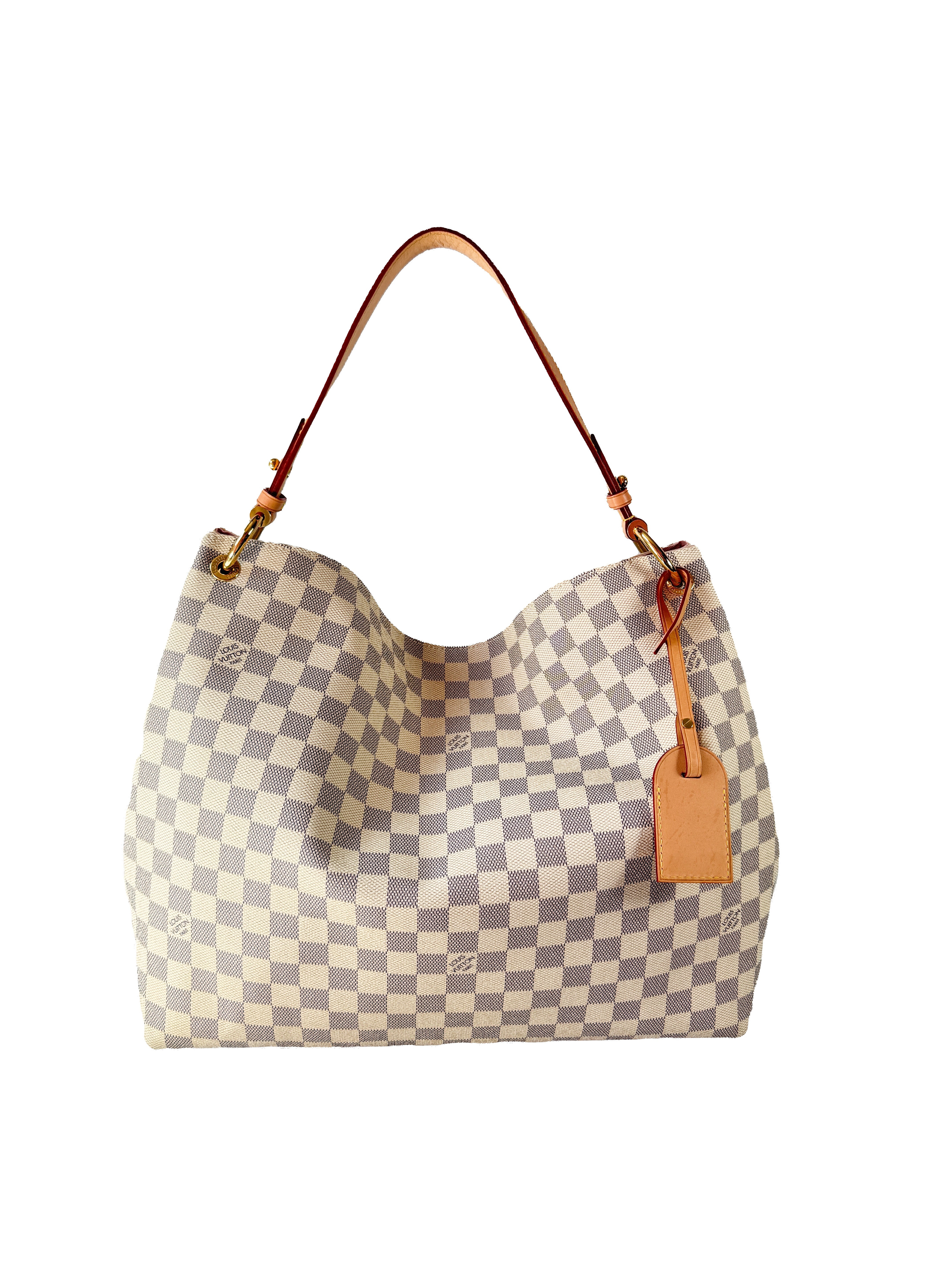 Louis Vuitton damier azur Graceful MM Rose Ballerine (NFC)