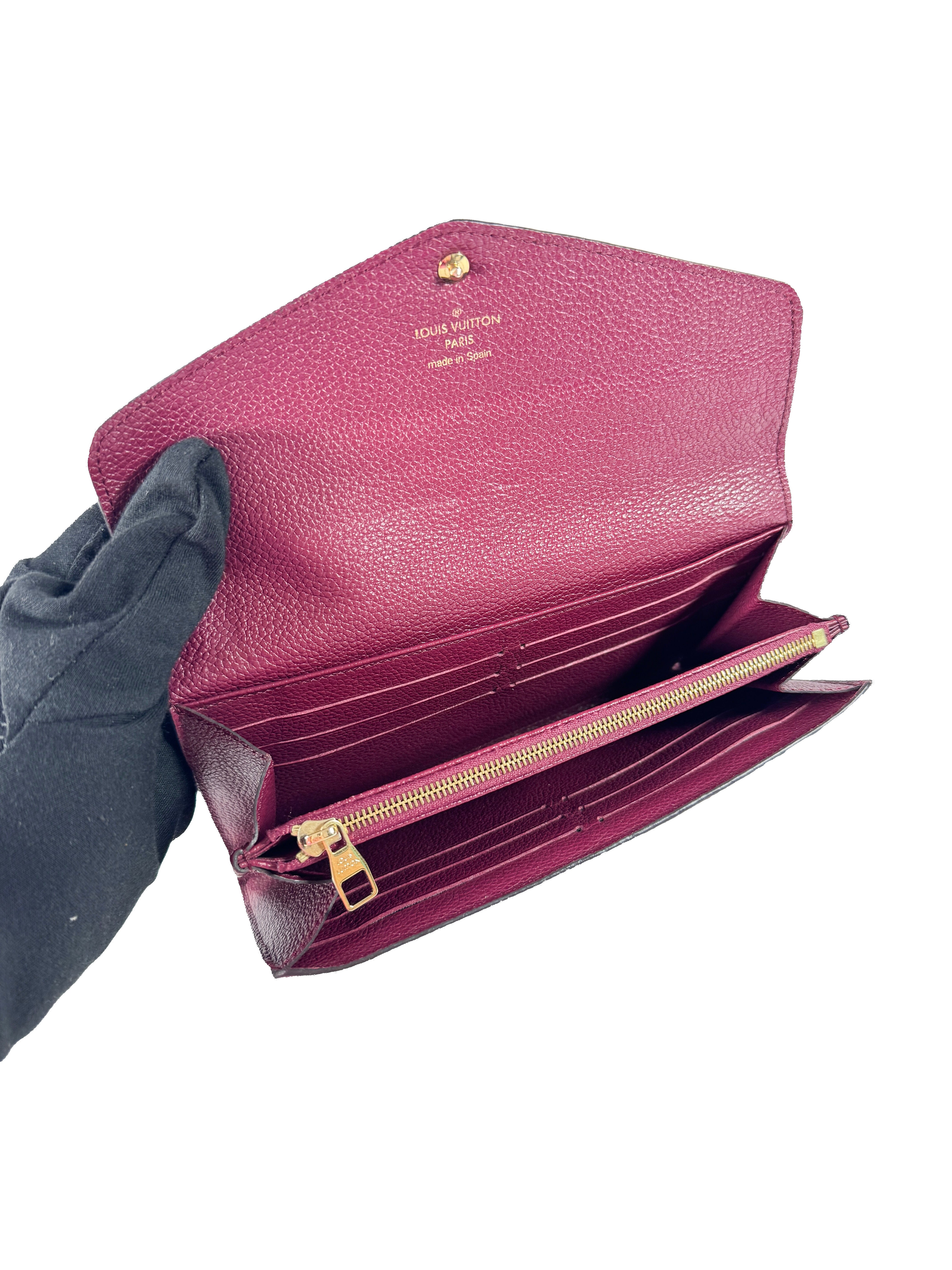 Louis Vuitton raisin monogram empriente Sarah wallet CA1165