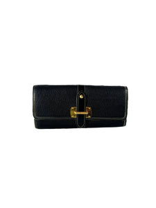 Louis Vuitton black Suhali leather wallet