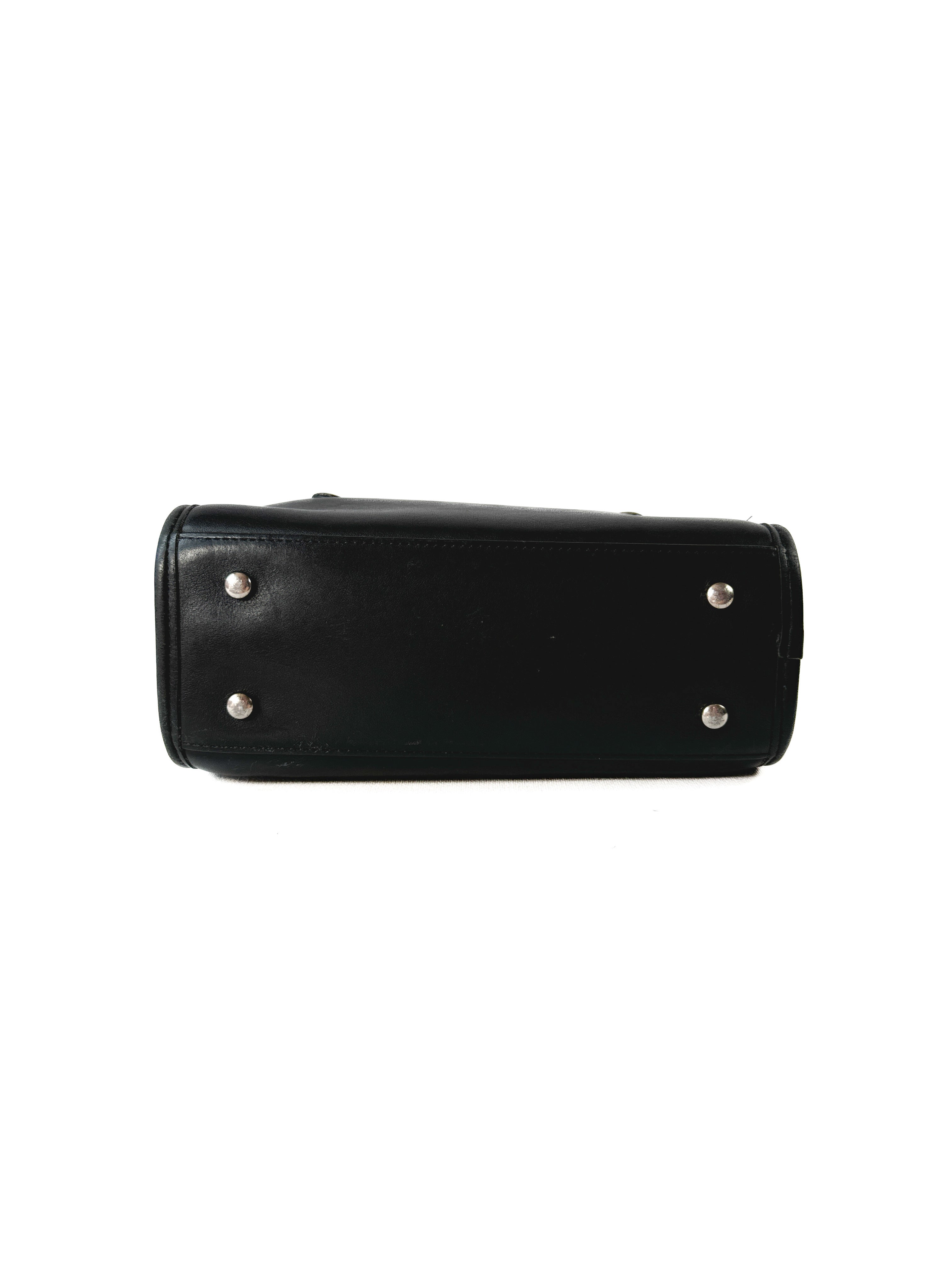 Coach black leather vintage Belmont satchel 9088