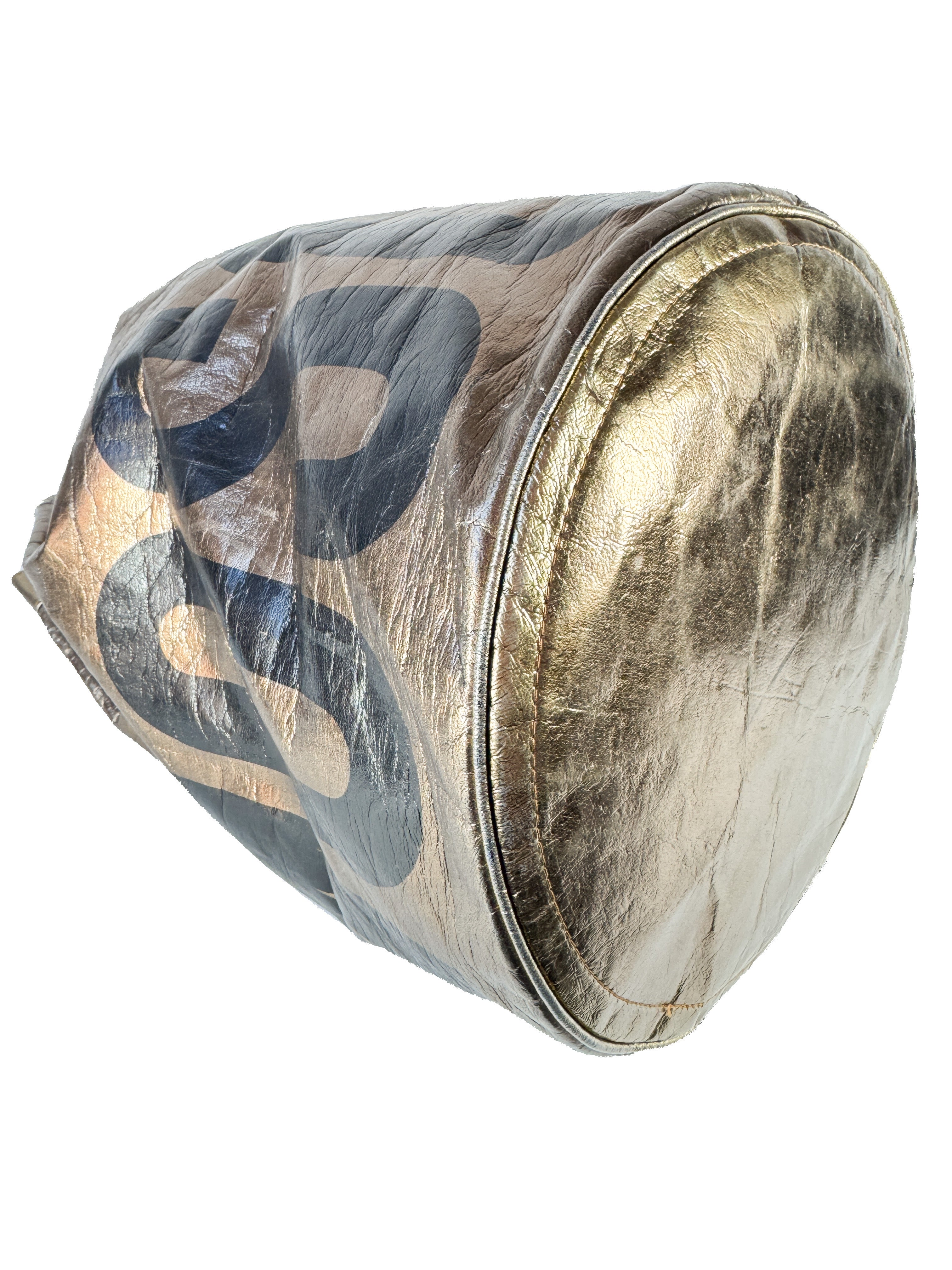 Moschino vintage Redwall bronze logo sling pack backpack