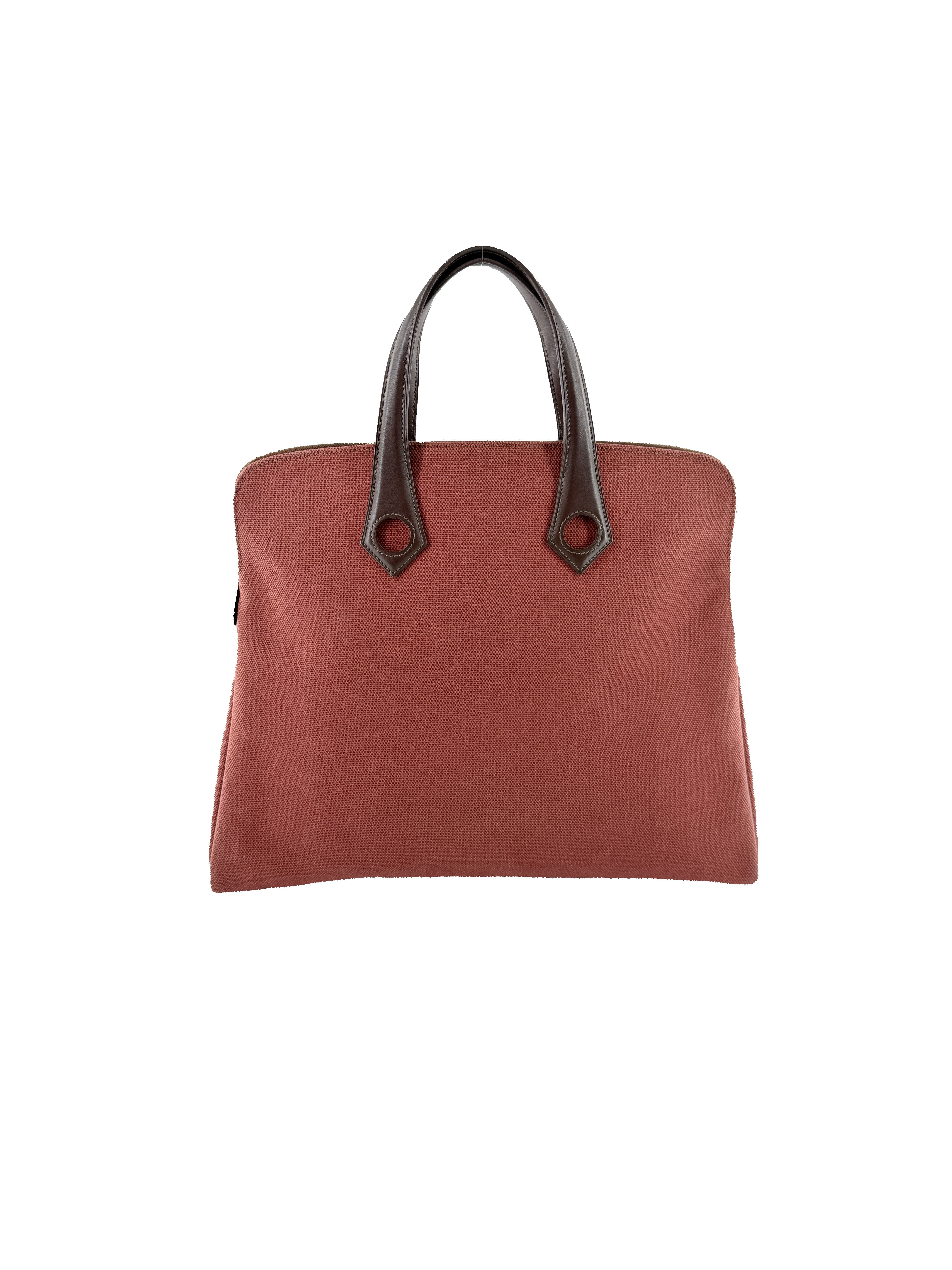Hermès Heeboo red canvas tote