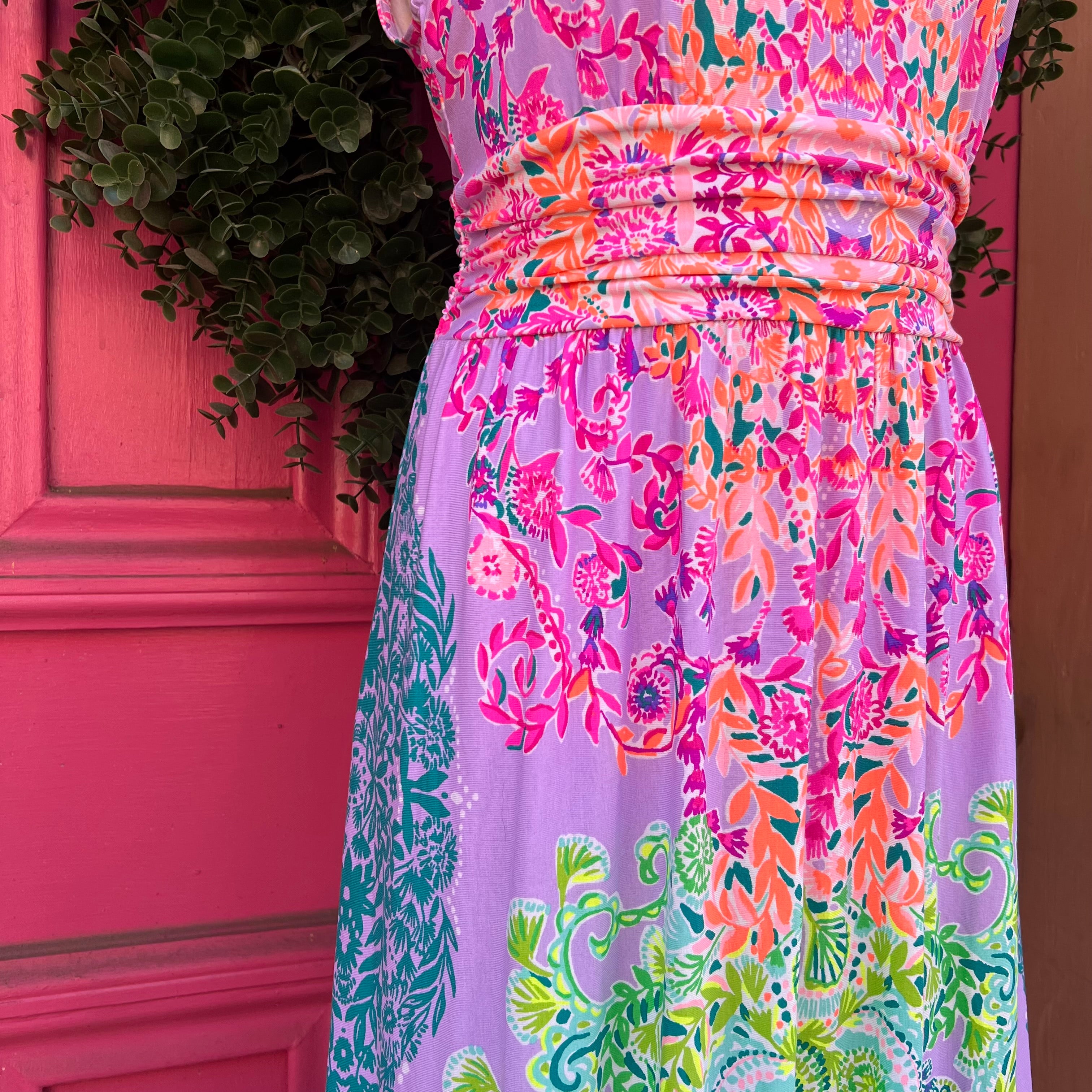Lilly Pulitzer sunshine vibes Pearce maxi dress size L NWT