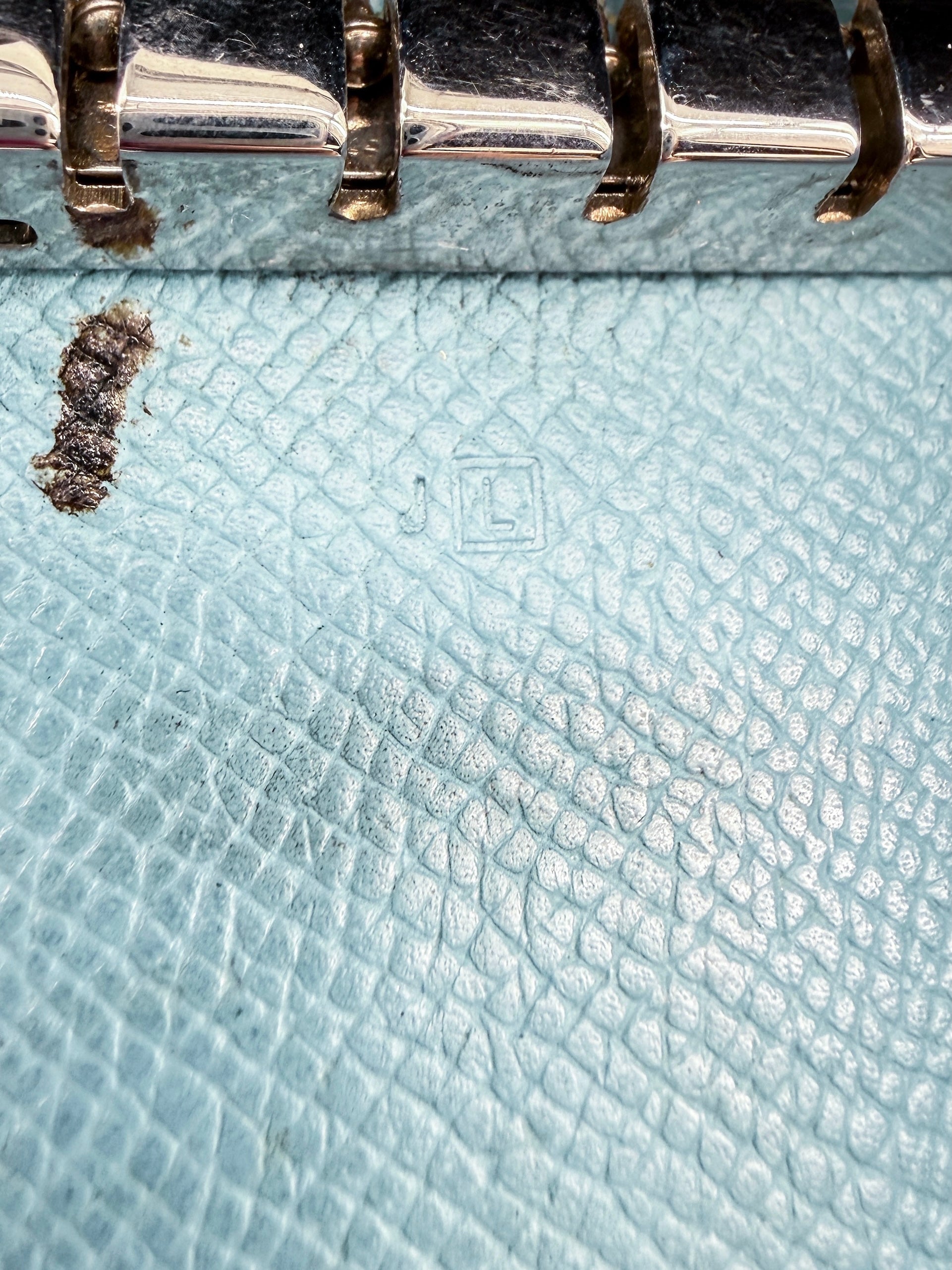 Hermès blue jean 4 key holder square L