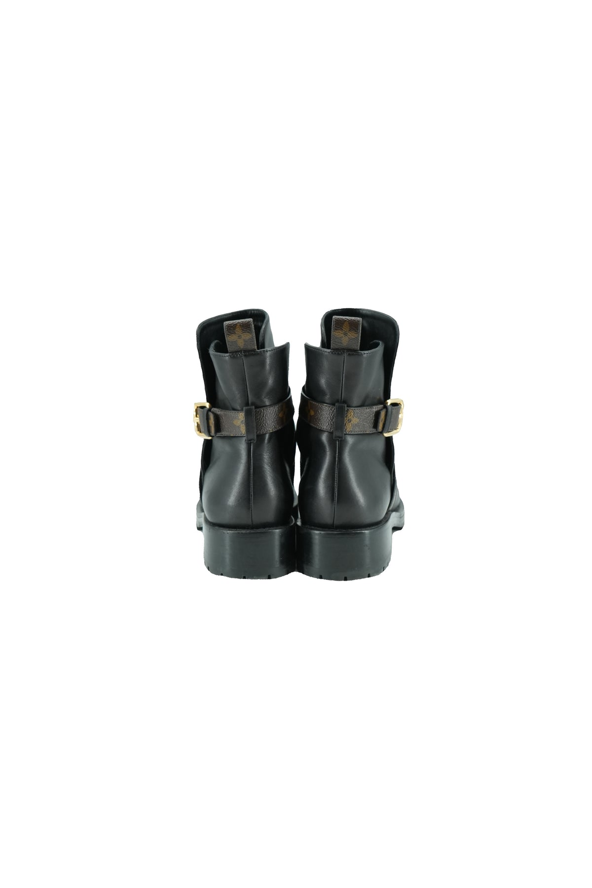 Louis Vuitton black monogram Discovery Flat Ankle boots size 38 (8)