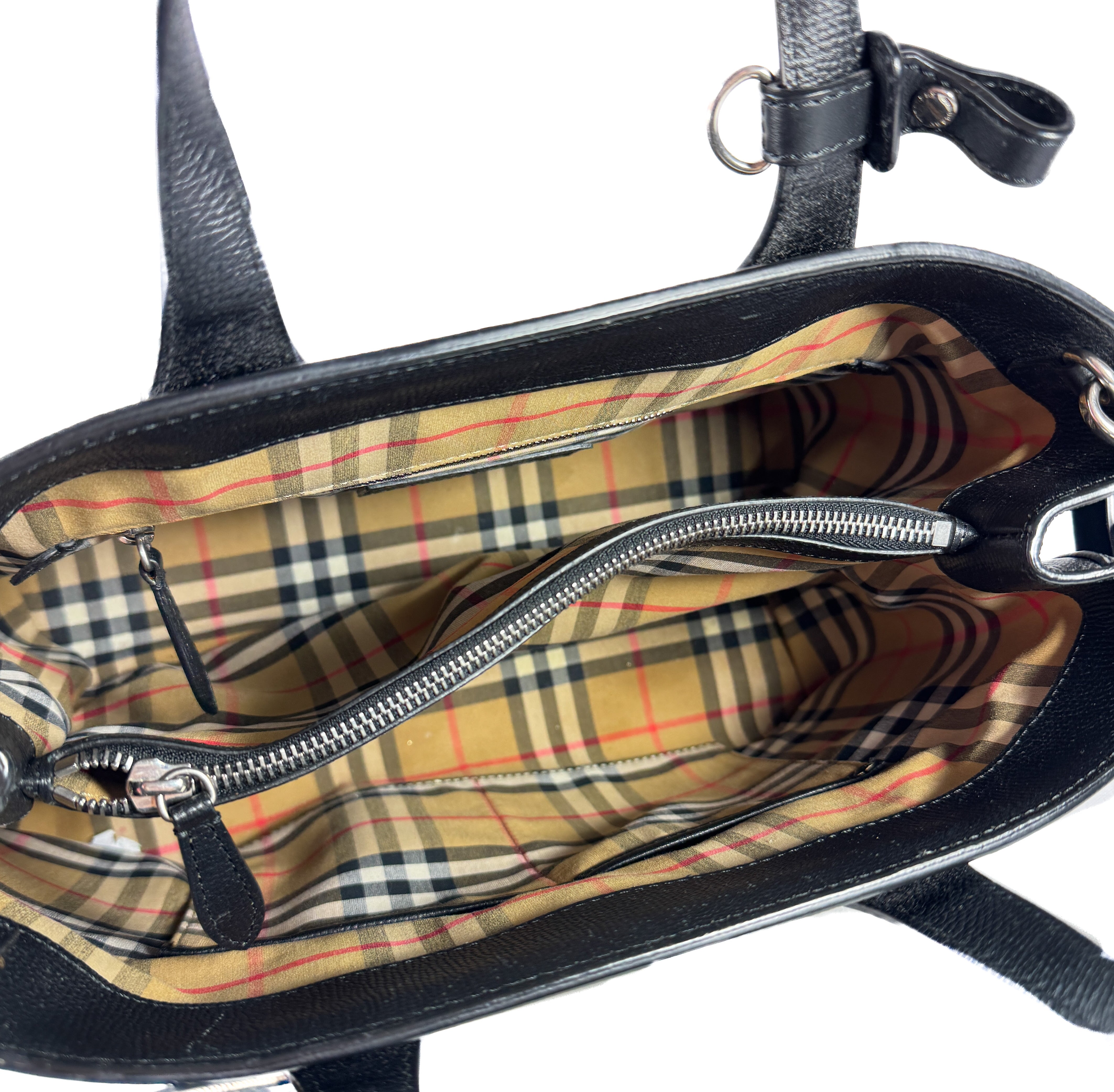 Burberry black house check grainy calfskin Banner bag ITCORDI17CAL